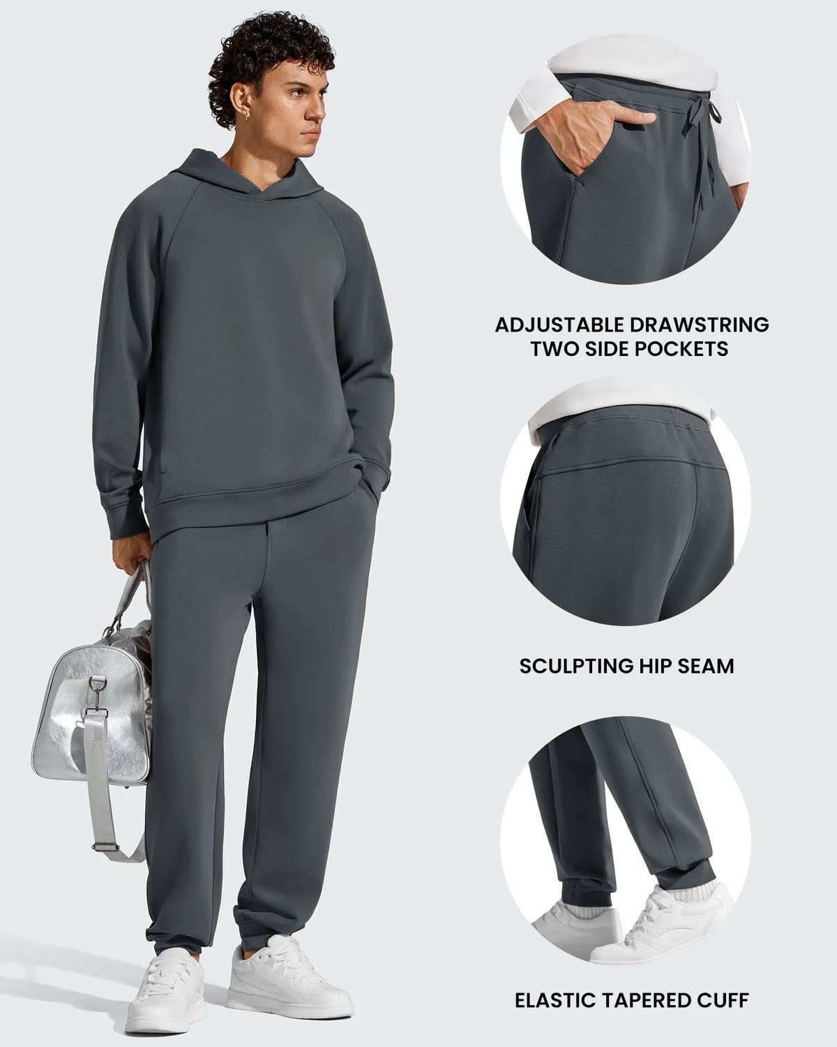 Smoofit Men's Fleece Lined Drawstring Thermal Joggers