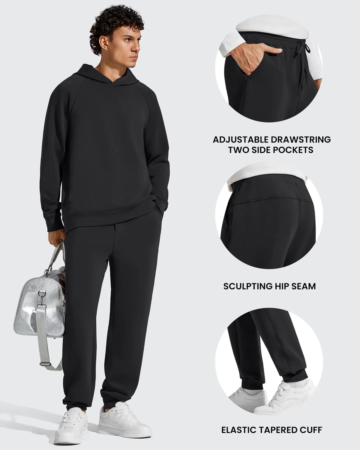 Smoofit Men's Fleece Lined Drawstring Thermal Joggers