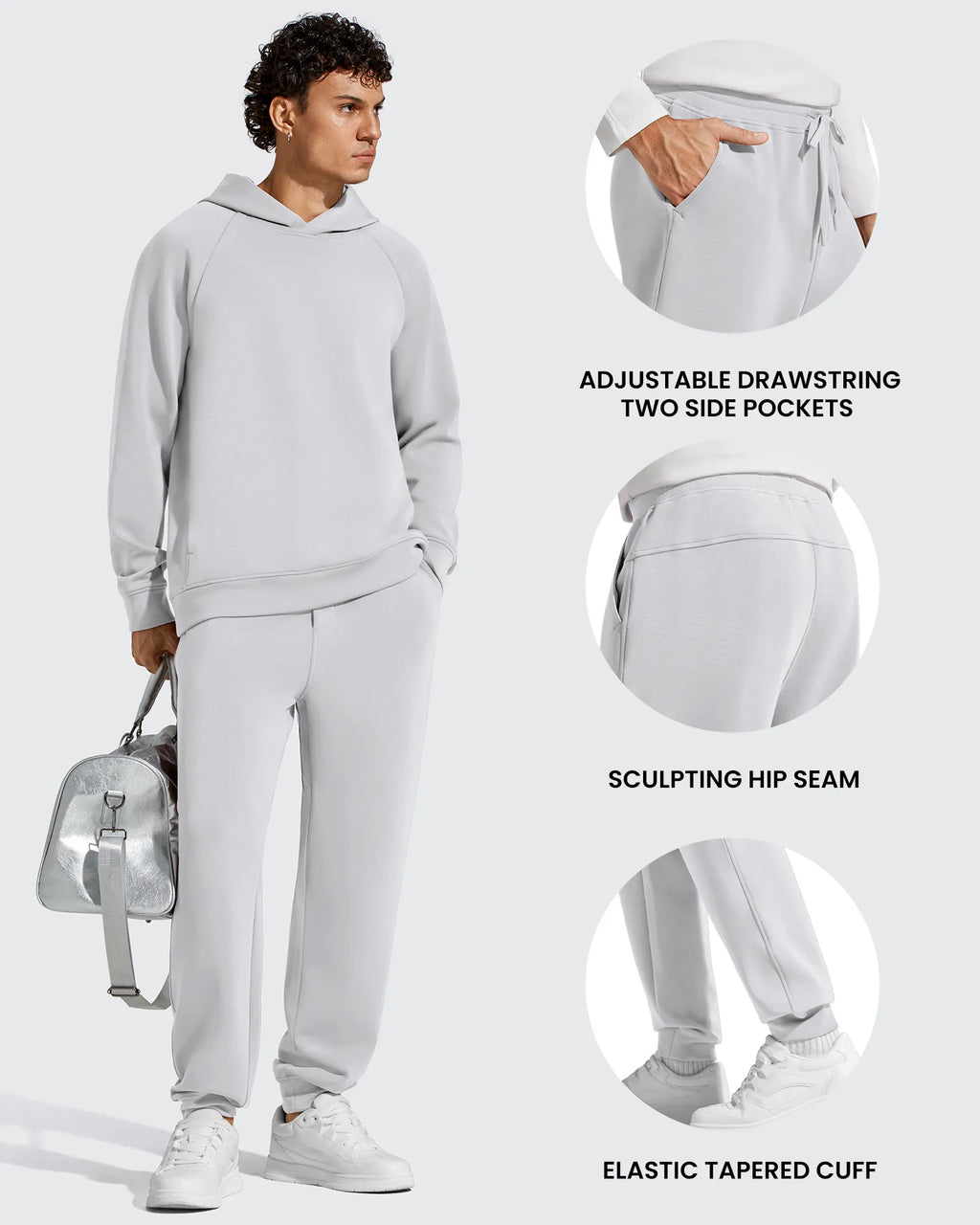 Smoofit Men's Fleece Lined Drawstring Thermal Joggers