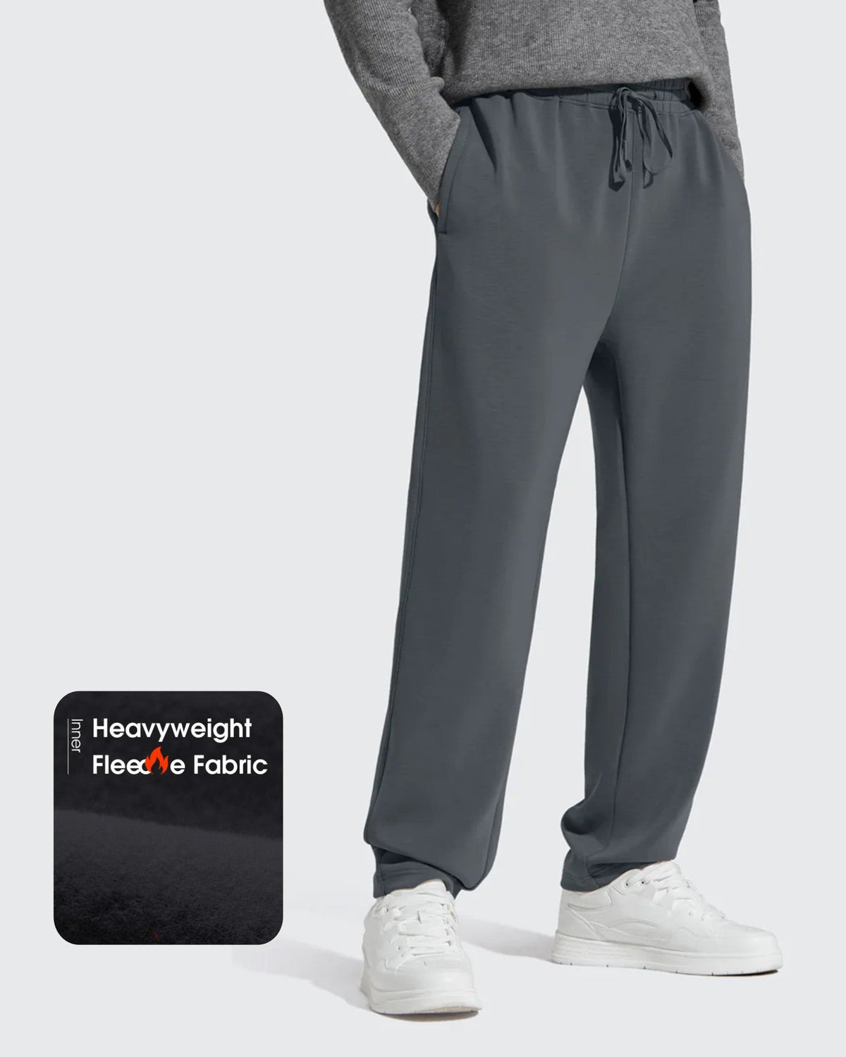 Smoofit Men's Fleece-Lined Drawstring Thermal Sweatpants