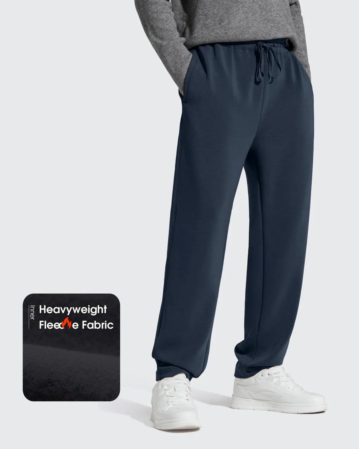 Smoofit Men's Fleece-Lined Drawstring Thermal Sweatpants