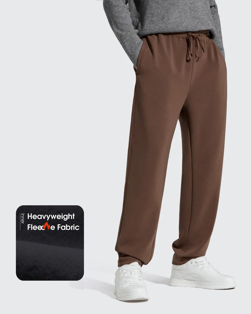 Smoofit Men's Fleece-Lined Drawstring Thermal Sweatpants