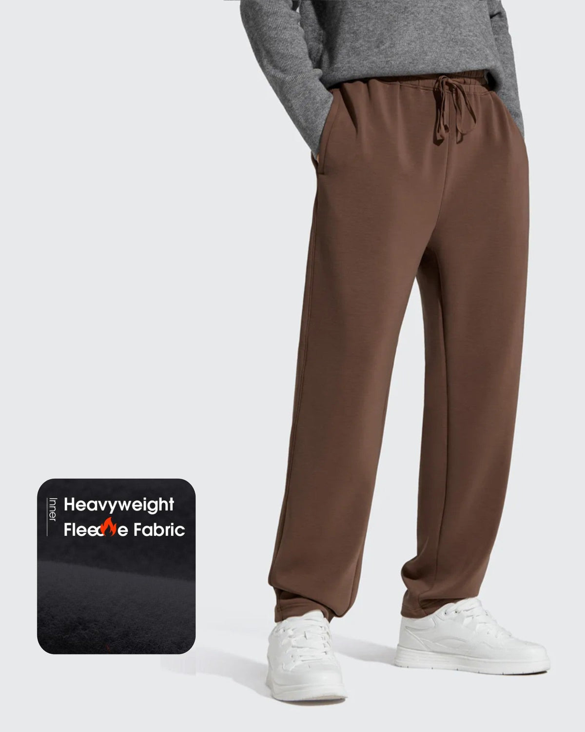 Smoofit Men's Fleece-Lined Drawstring Thermal Sweatpants