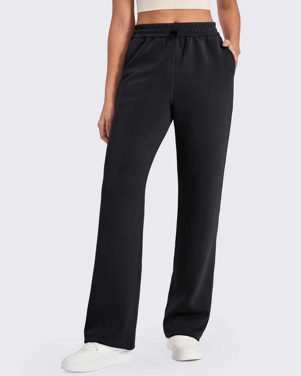 Smoofit Mid-Waist Wide Leg Sweatpants Short
