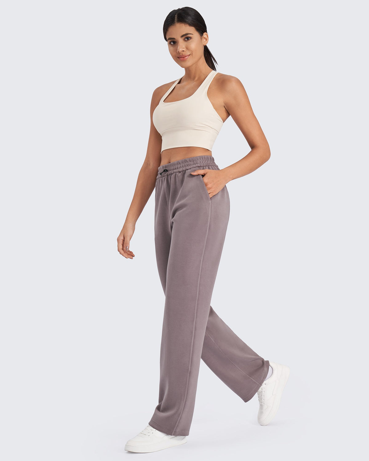Smoofit Mid-Waist Wide Leg Sweatpants Regular