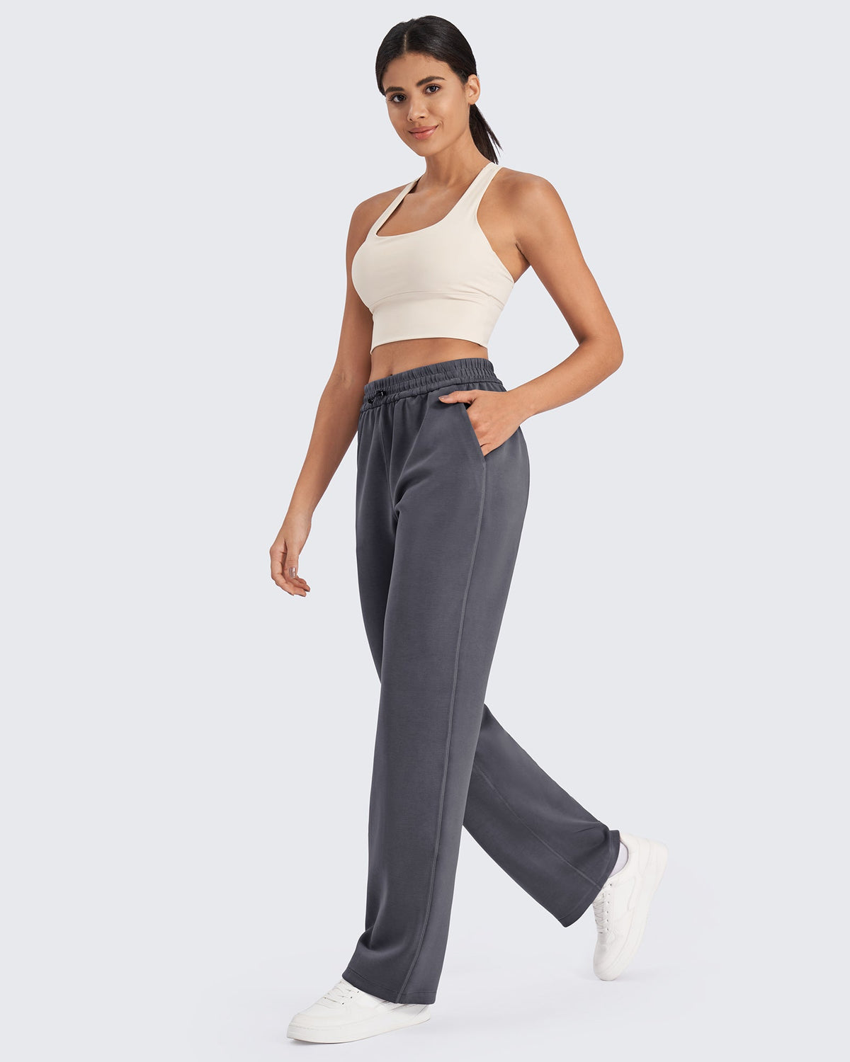 Smoofit Mid-Waist Wide Leg Sweatpants Regular