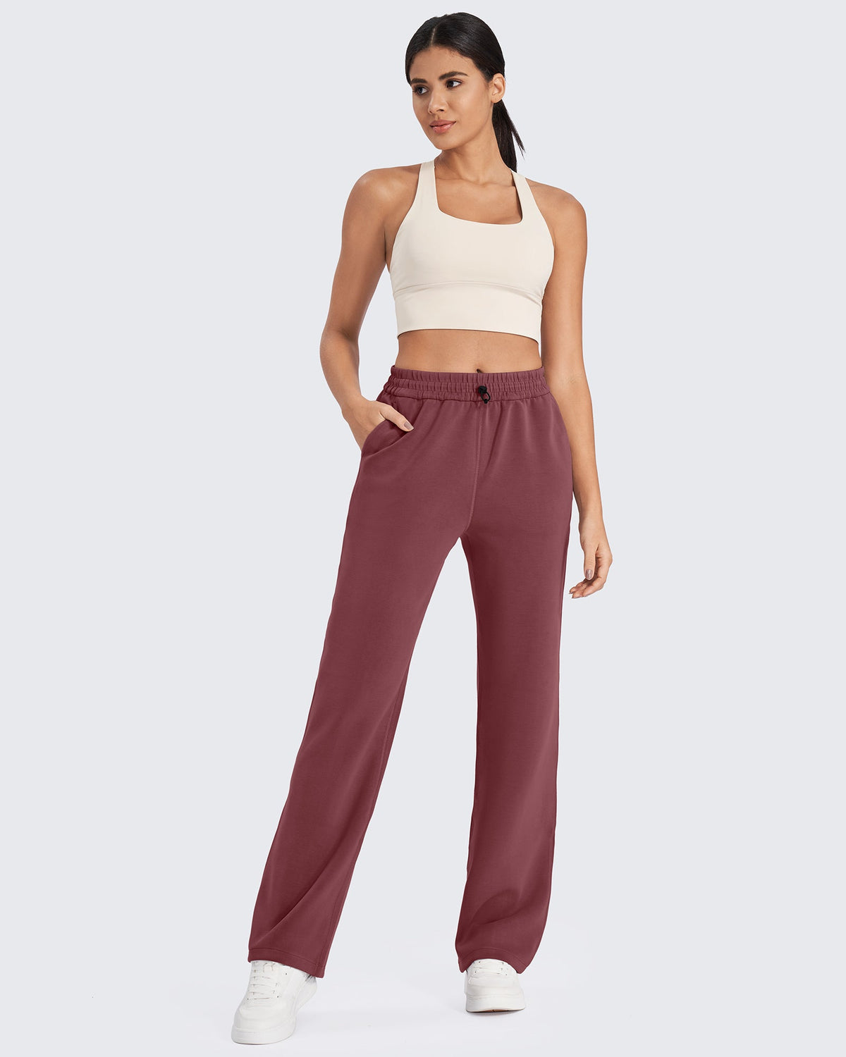 Smoofit Mid-Waist Wide Leg Sweatpants Short