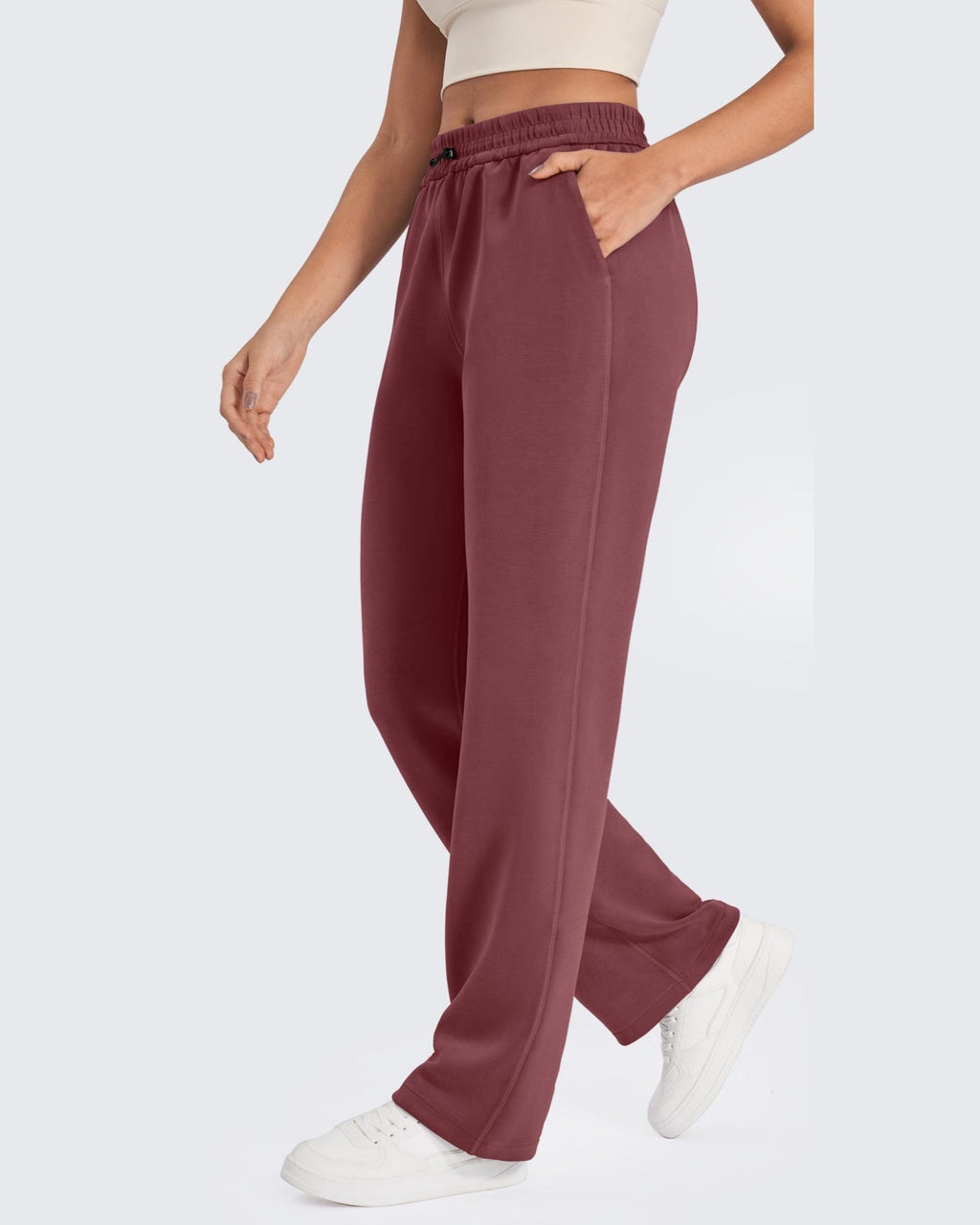 Smoofit Mid-Waist Wide Leg Sweatpants Short