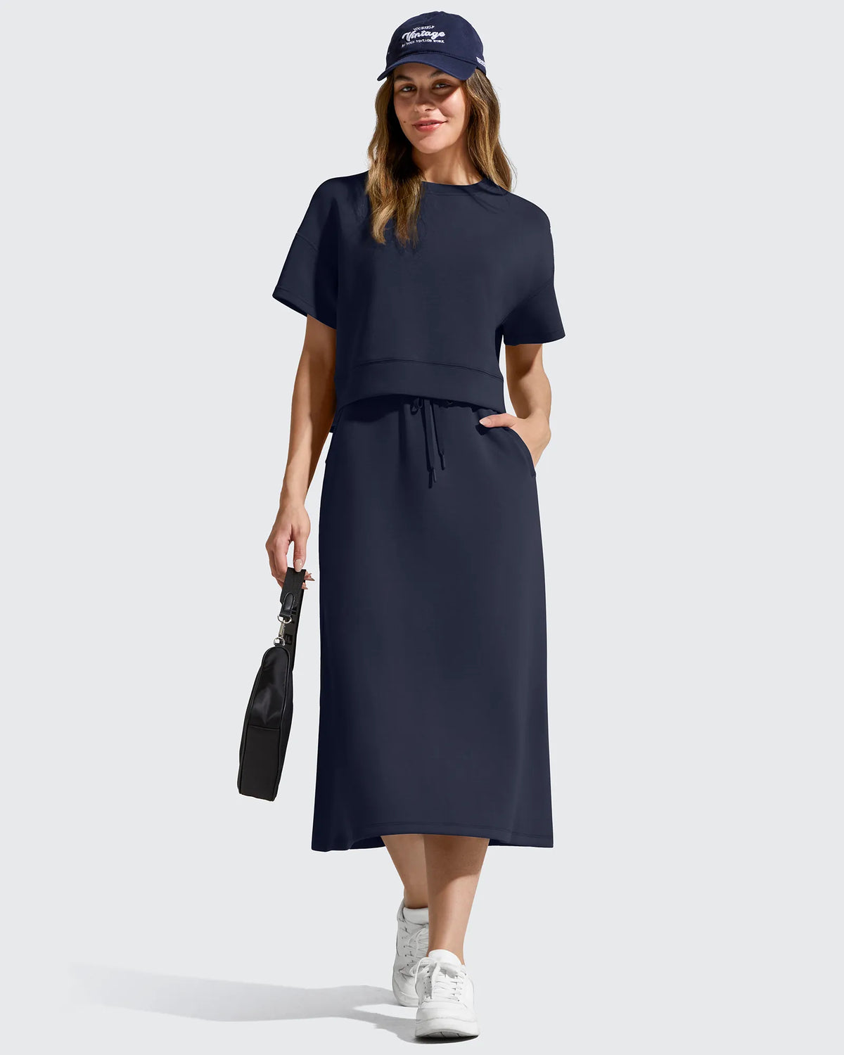 Smoofit Midi Drawstring A-line Maxi Long Skirt