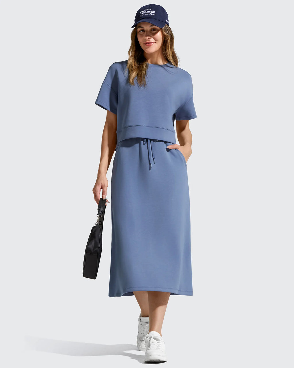 Smoofit Midi Drawstring A-line Maxi Long Skirt