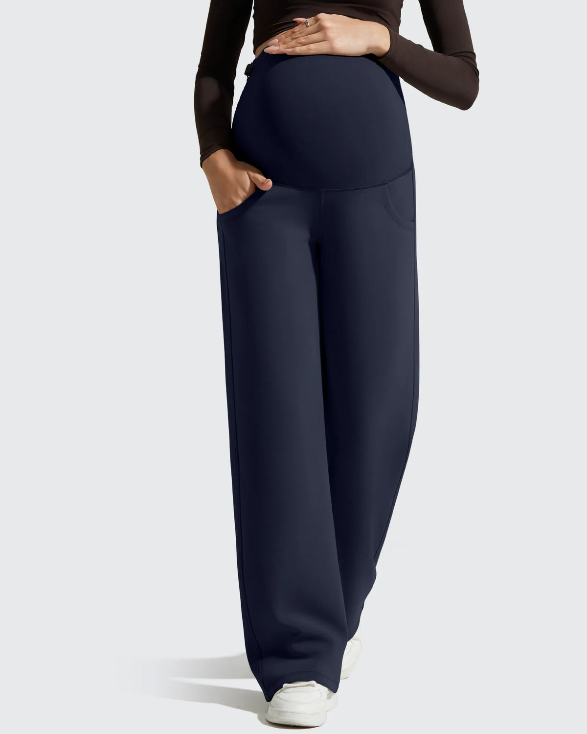 Smoofit Modal Elastic Waist Pockets Maternity Pants