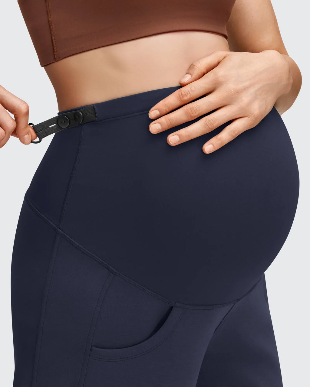 Smoofit Modal Elastic Waist Pockets Maternity Pants