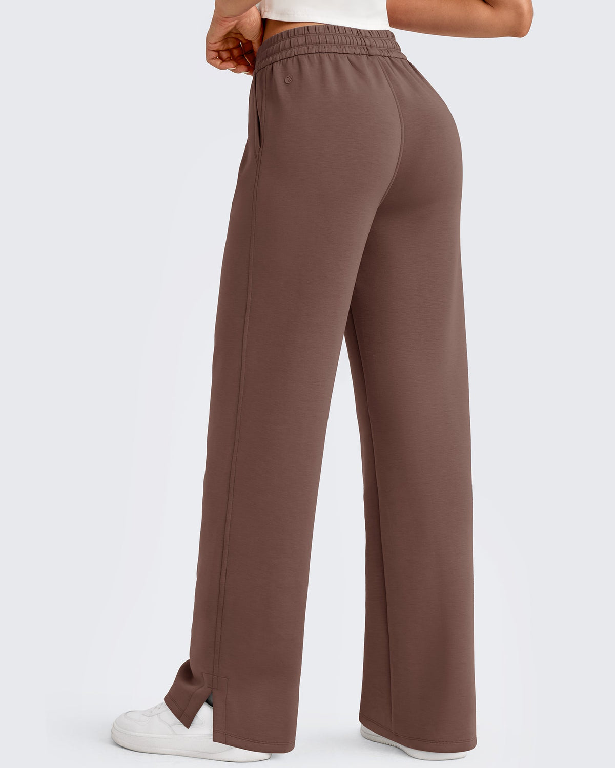 Smoofit Side Slit Drawstring Loose Sweatpants