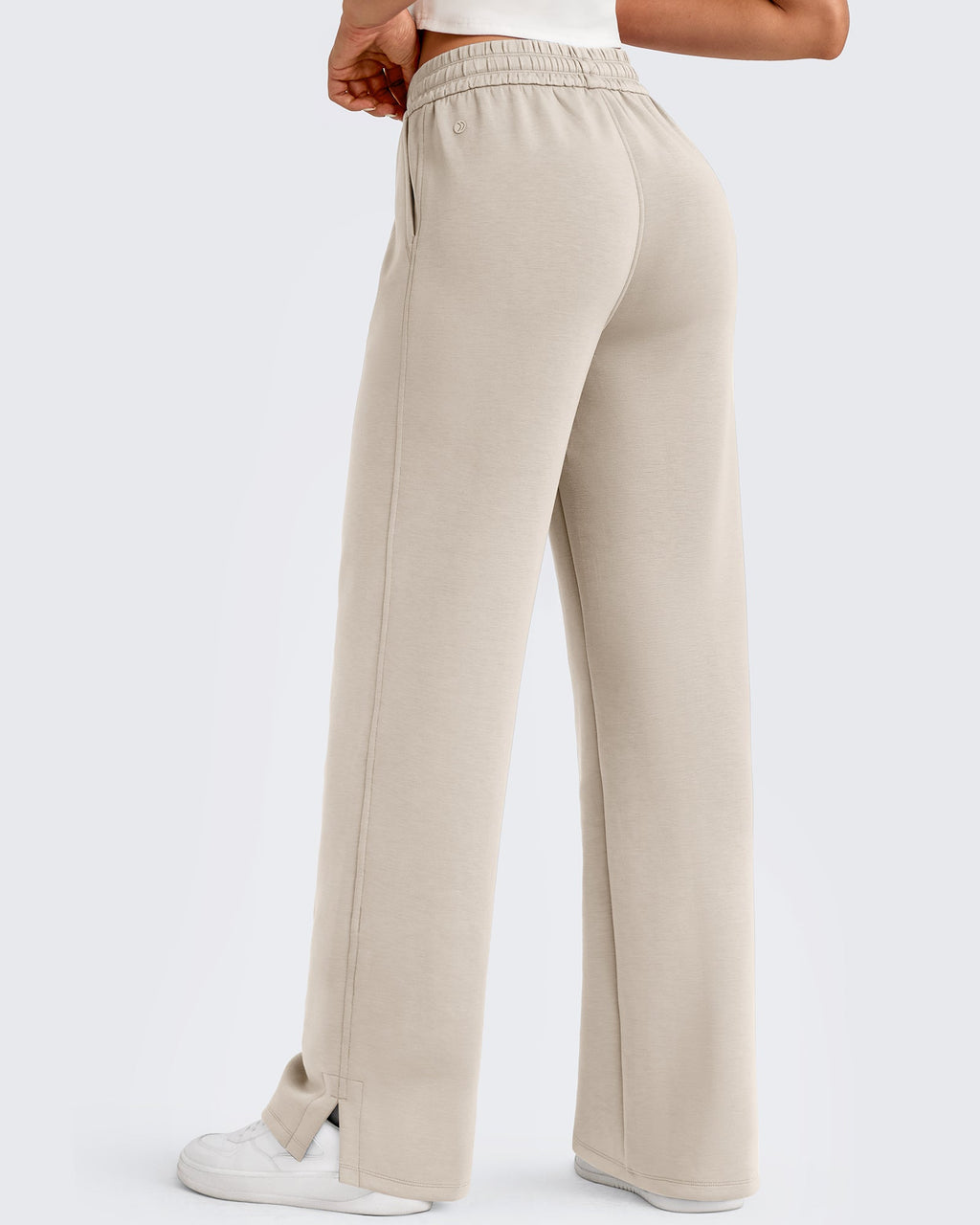 Smoofit Side Slit Drawstring Loose Sweatpants