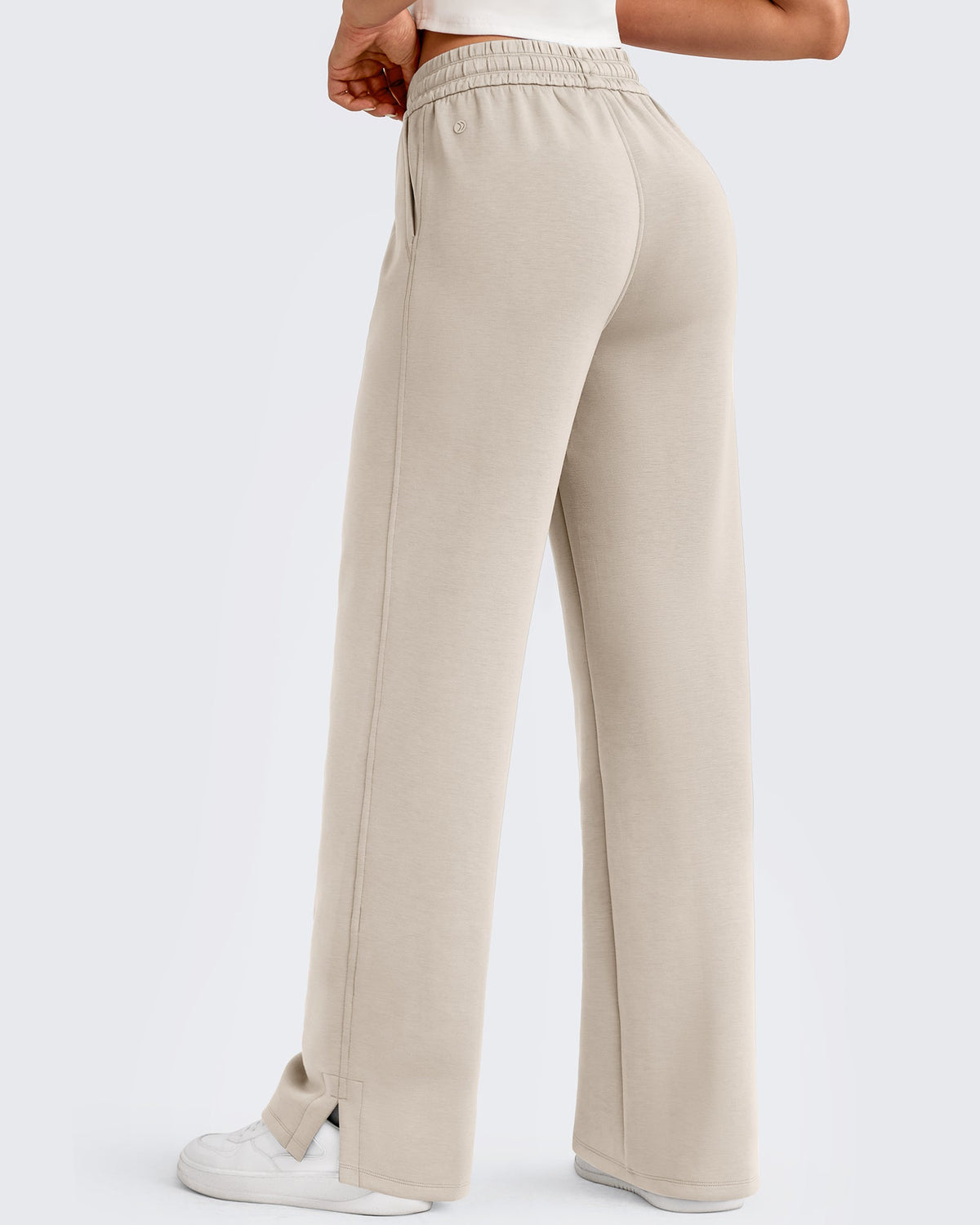 Smoofit Side Slit Drawstring Loose Sweatpants