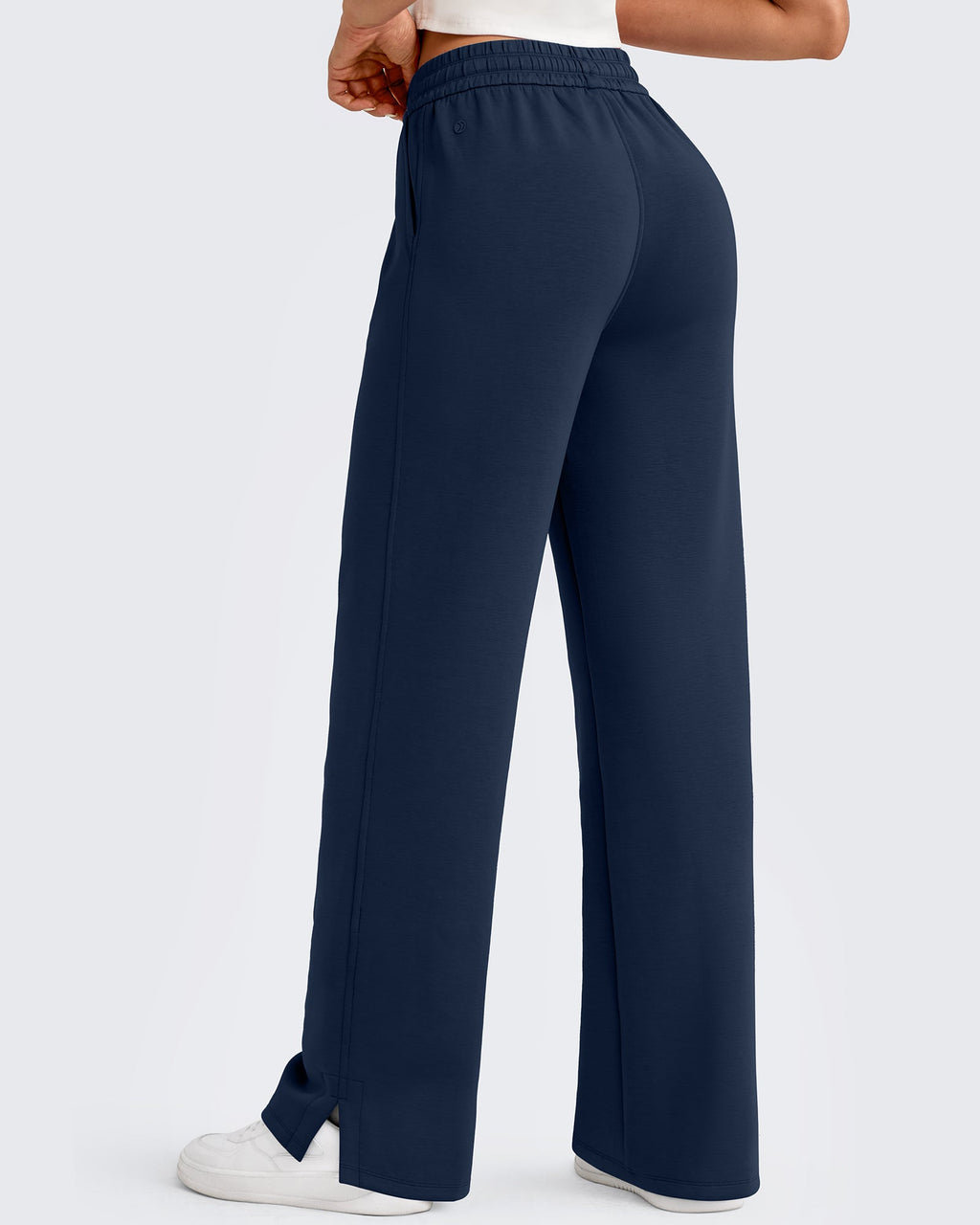 Smoofit Side Slit Drawstring Loose Sweatpants