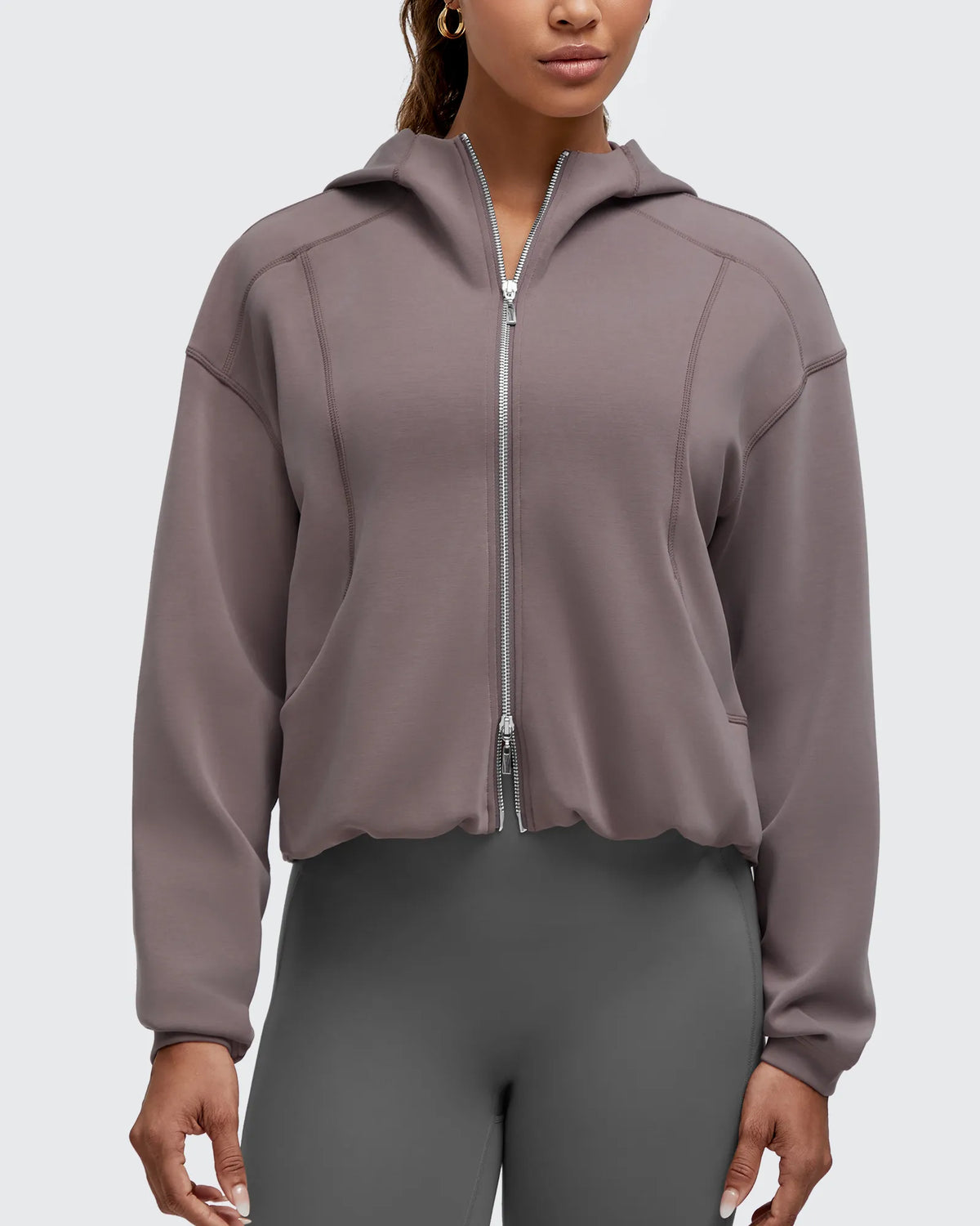 Smoofit Two-Way Full Zip Modal Hoodie Jackets