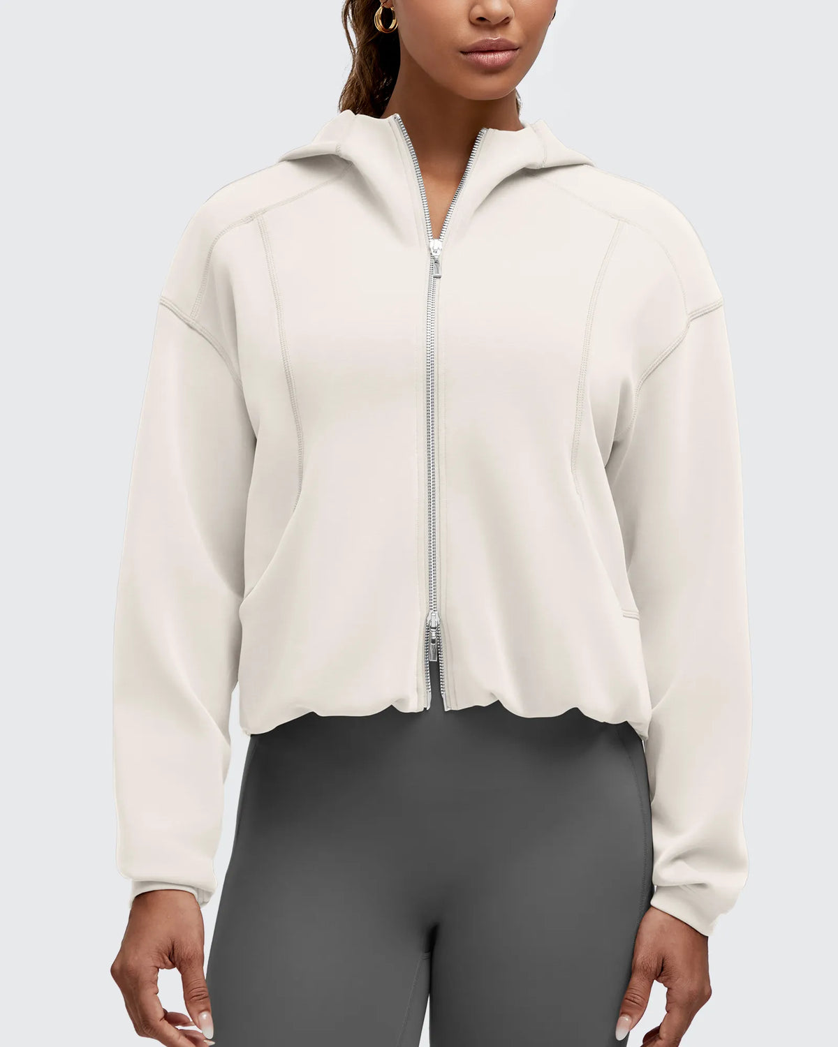 Smoofit Two-Way Full Zip Modal Hoodie Jackets