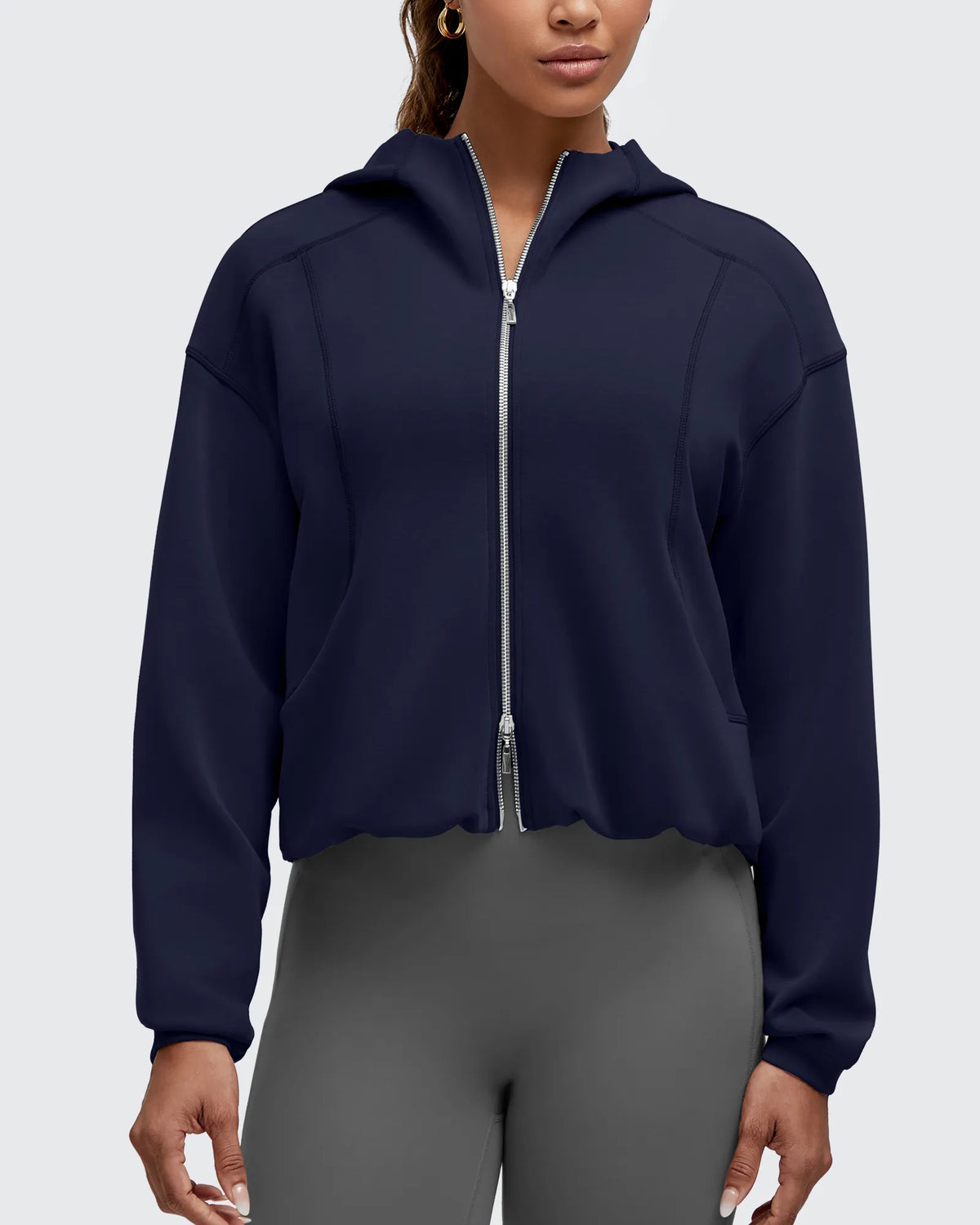 Smoofit Two-Way Full Zip Modal Hoodie Jackets
