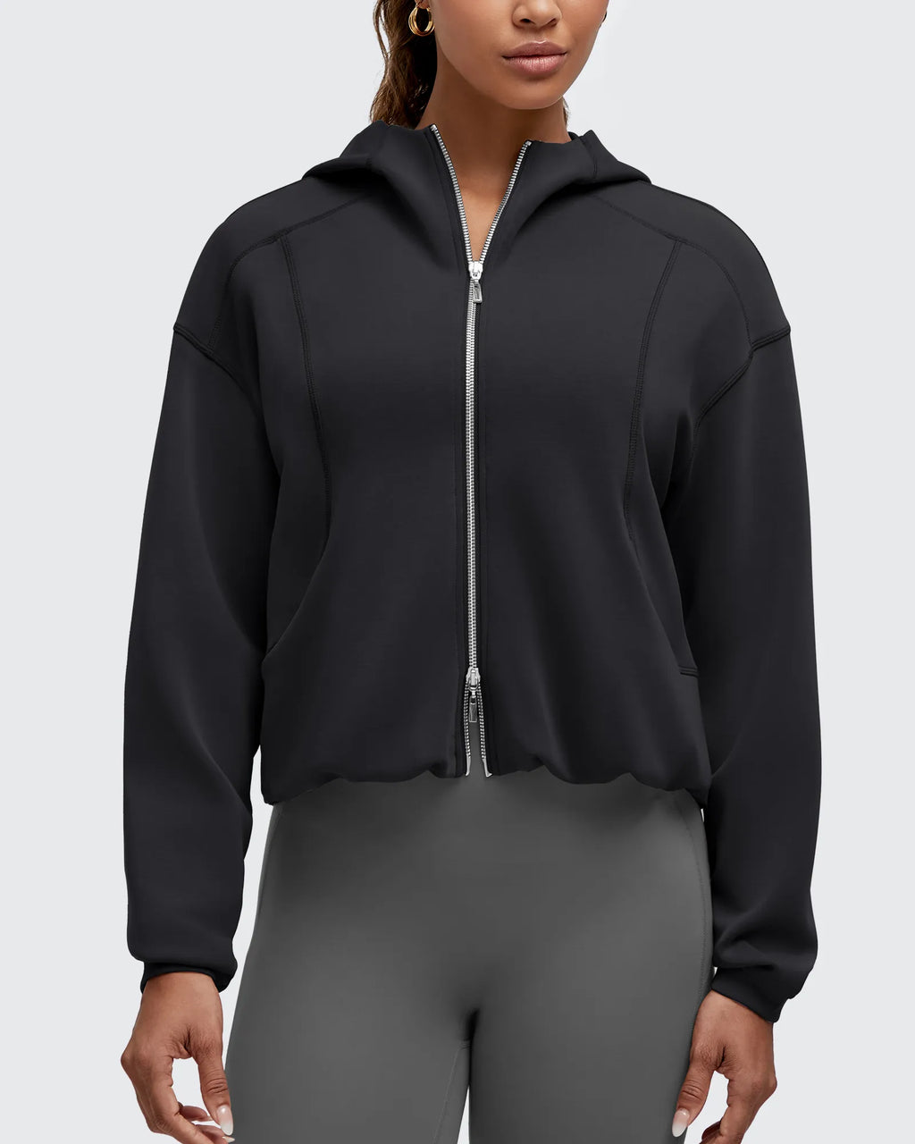 Smoofit Two-Way Full Zip Modal Hoodie Jackets