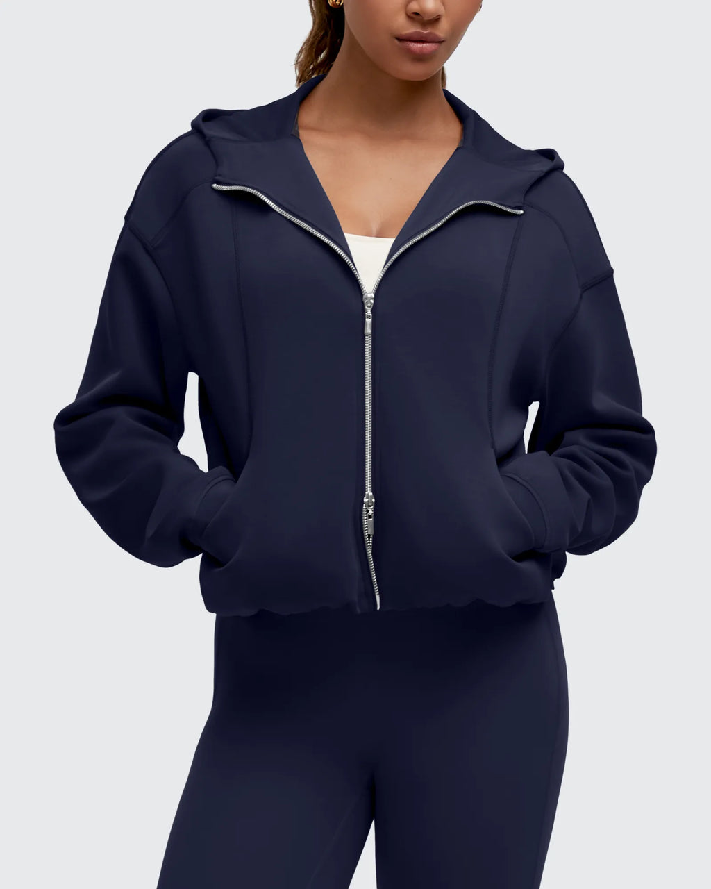 Smoofit Two-Way Full Zip Modal Hoodie Jackets