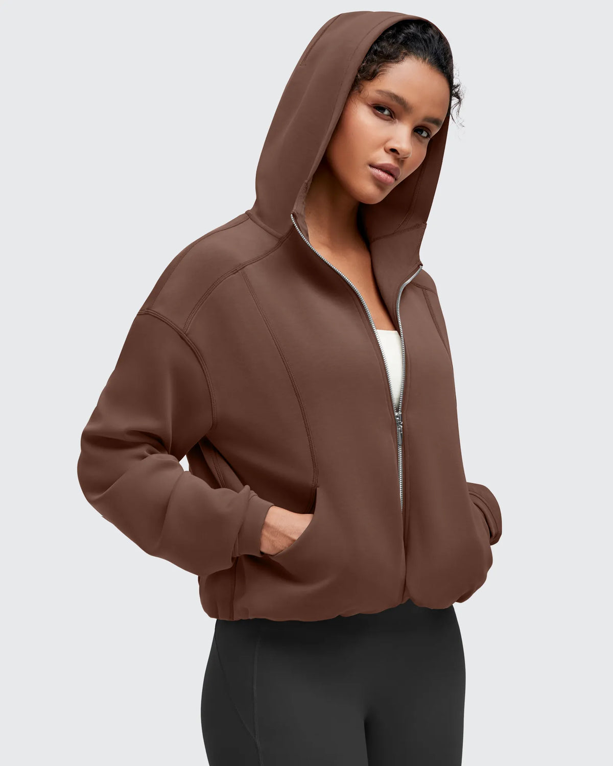 Smoofit Two-Way Full Zip Modal Hoodie Jackets