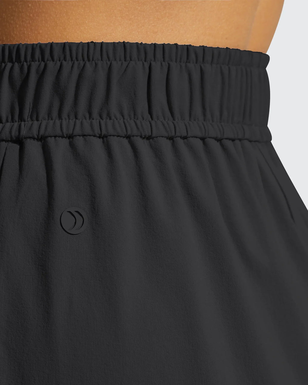 Strowen Elastic Waist Wide Leg A Line Shorts 4''