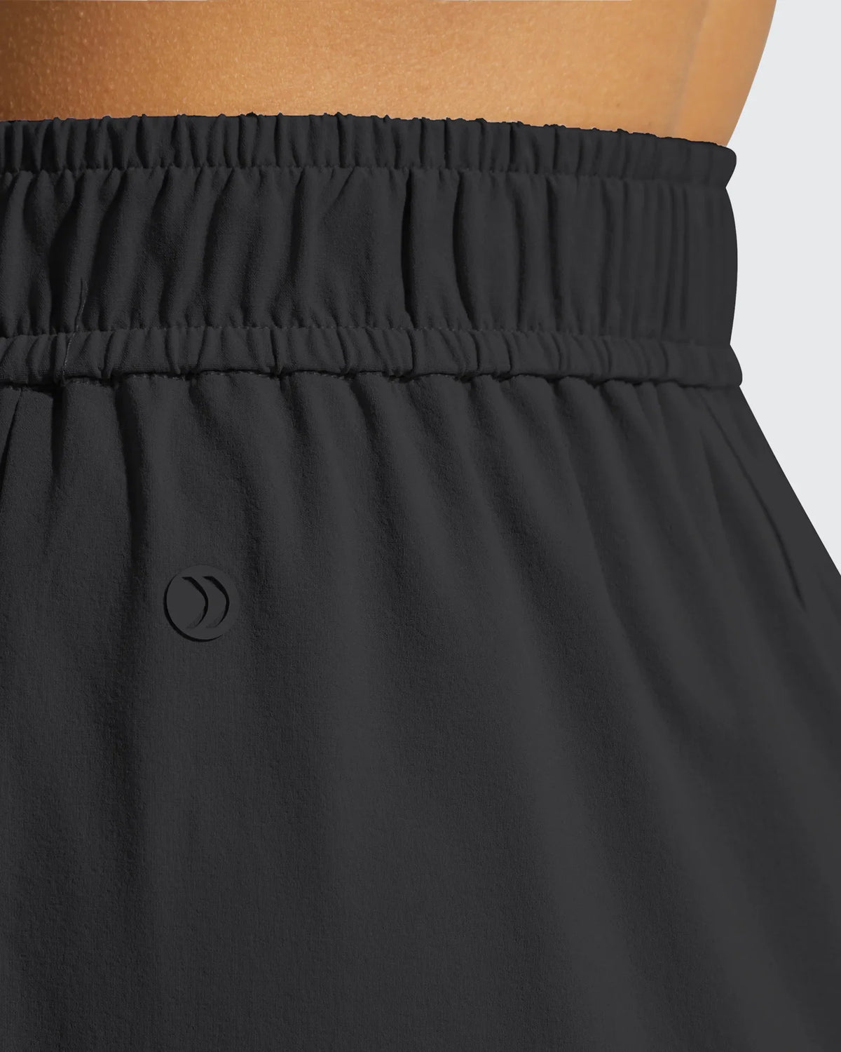 Strowen Elastic Waist Wide Leg A Line Shorts 4''