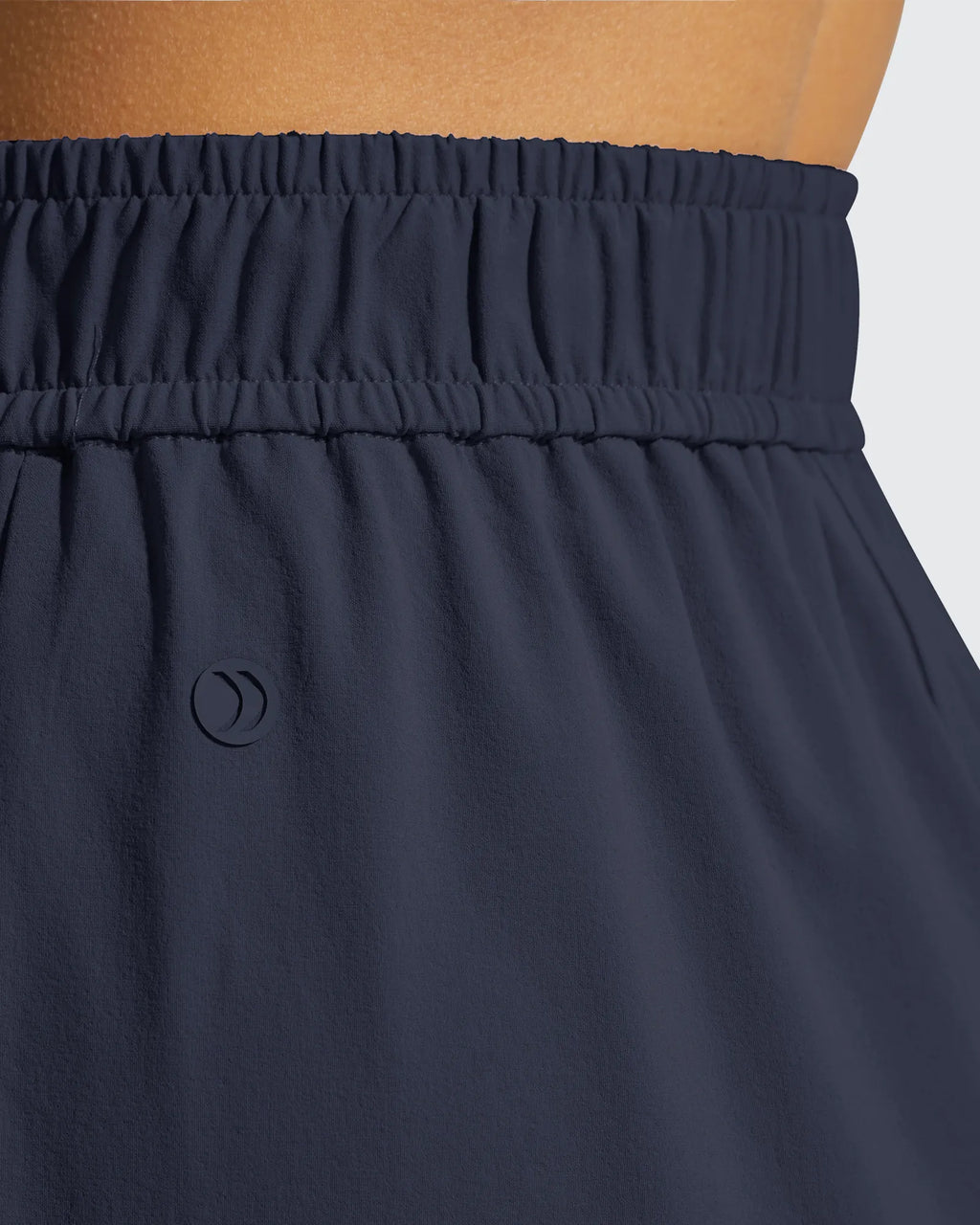 Strowen Elastic Waist Wide Leg A Line Shorts 4''