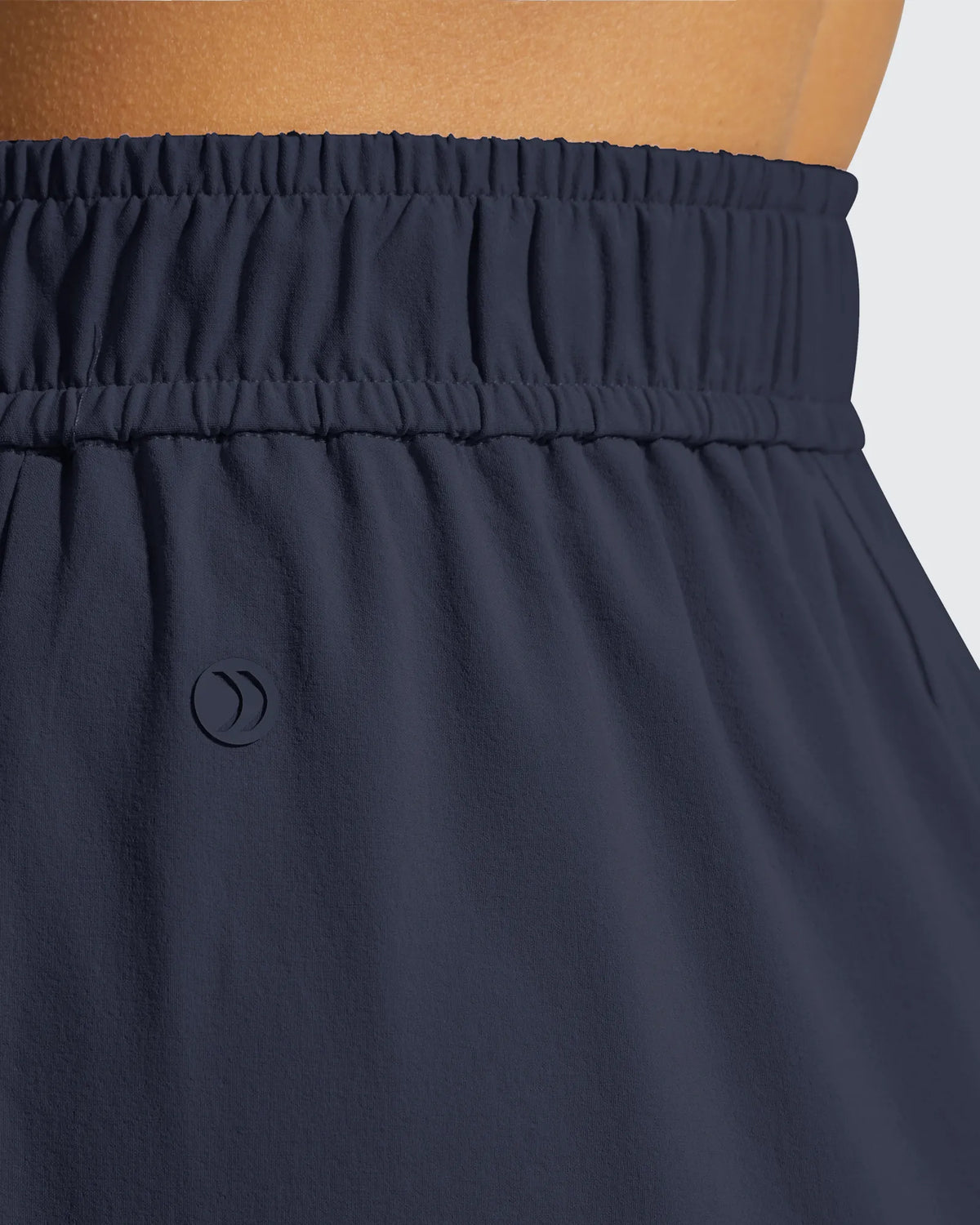 Strowen Elastic Waist Wide Leg A Line Shorts 4''