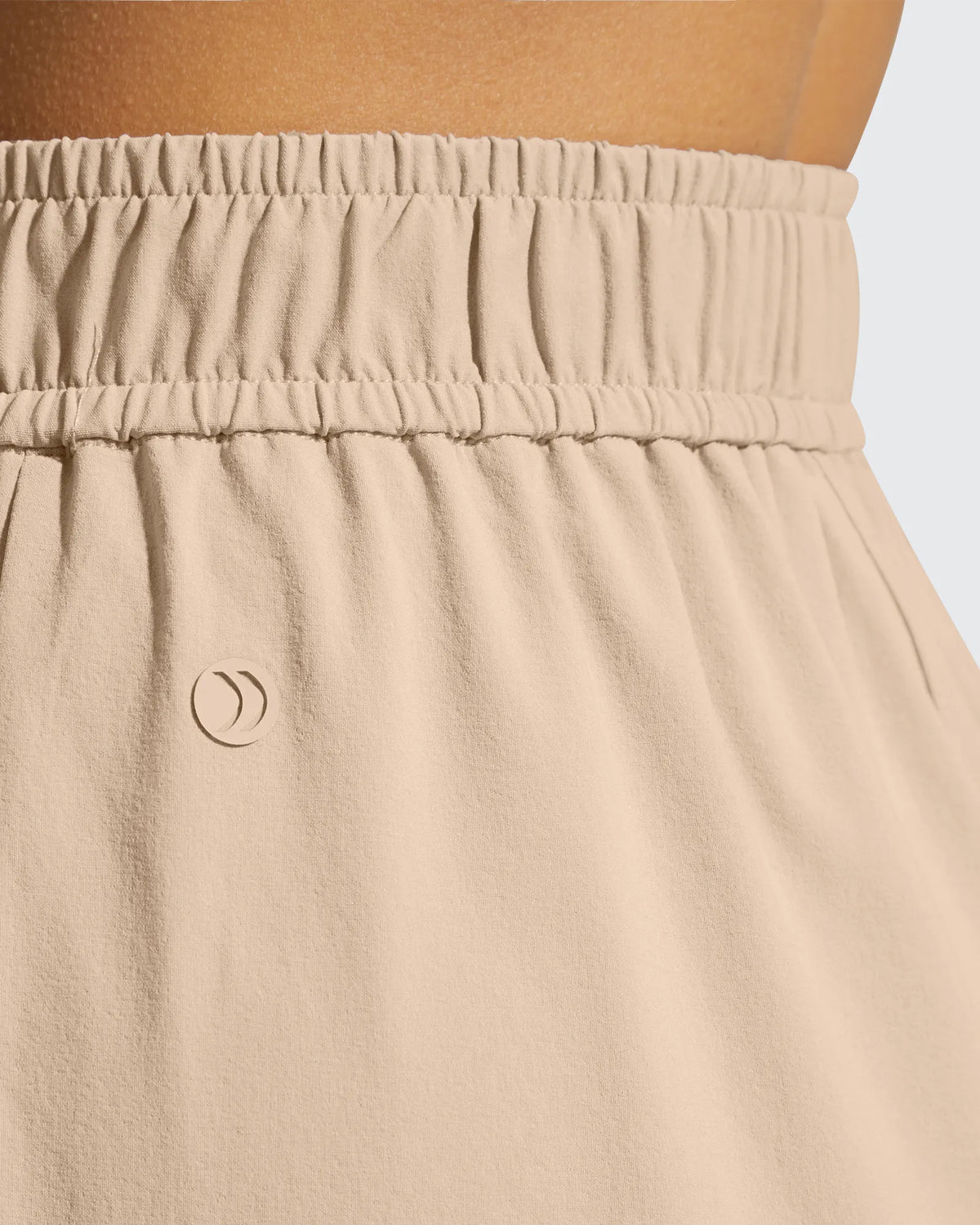 Strowen Elastic Waist Wide Leg A Line Shorts 4''