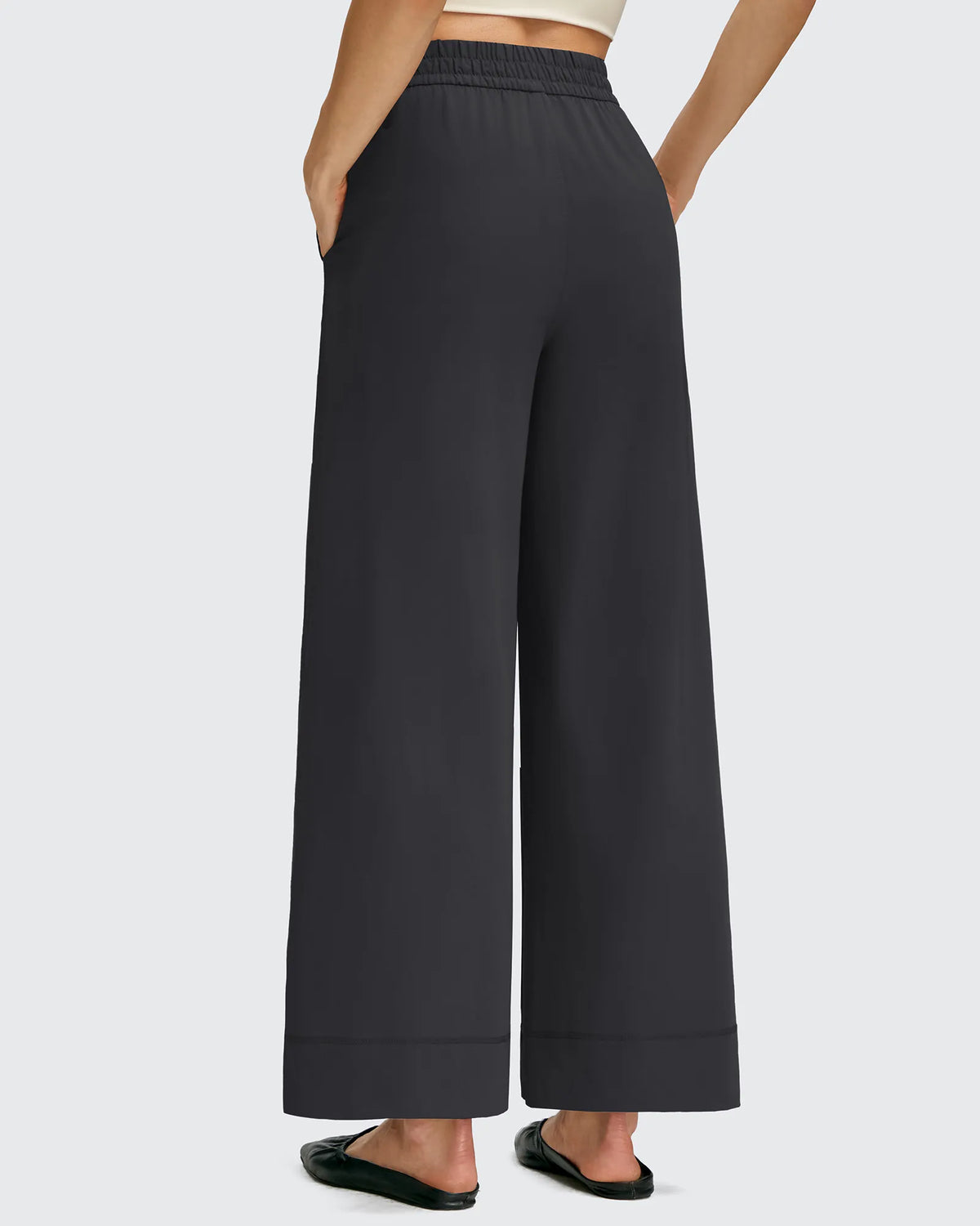 Strowen Lightweight Ankle Splits Wide Leg Ankle Pants