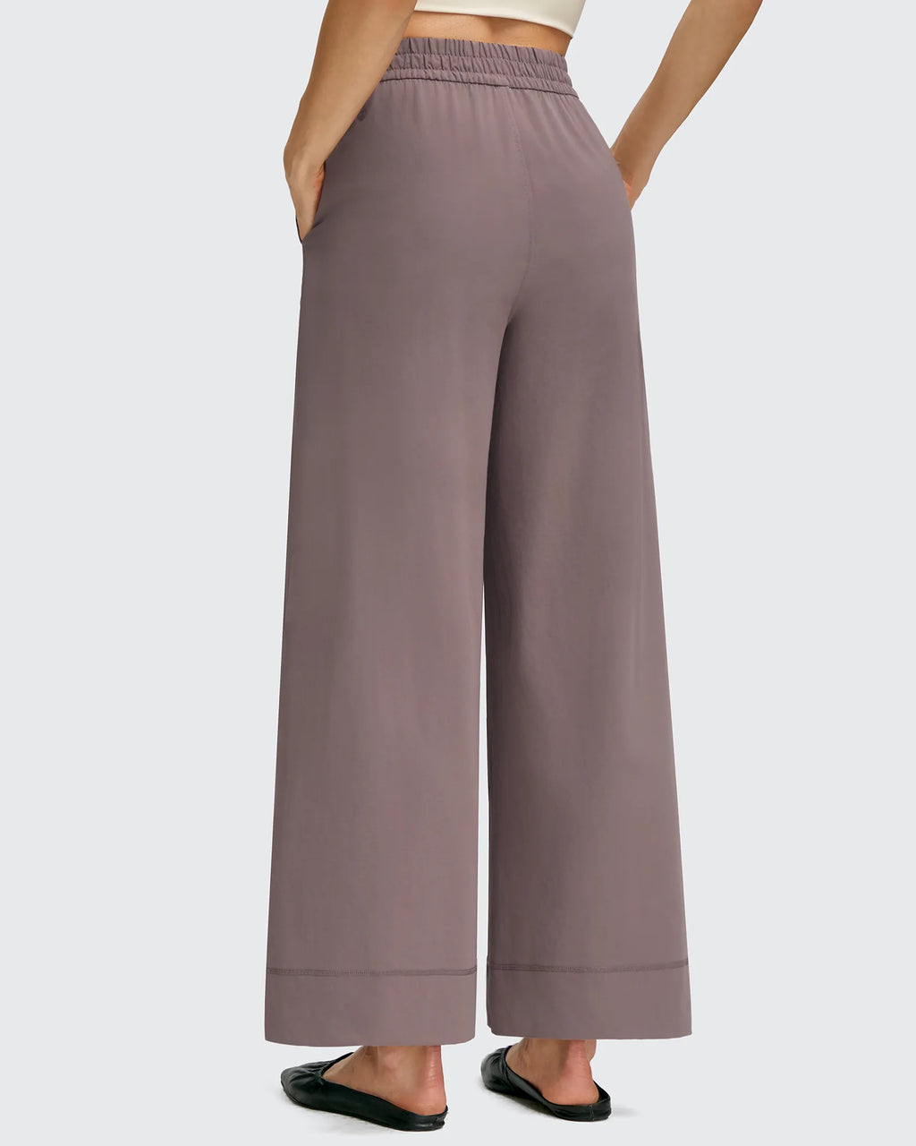 Strowen Lightweight Ankle Splits Wide Leg Ankle Pants