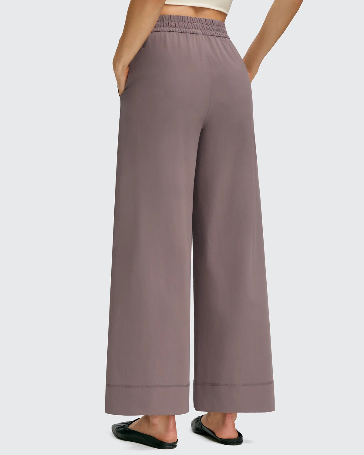 Strowen Lightweight Ankle Splits Wide Leg Ankle Pants