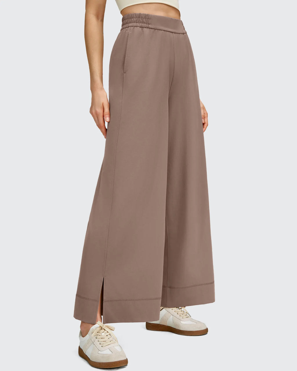 Strowen Lightweight Ankle Splits Wide Leg Ankle Pants