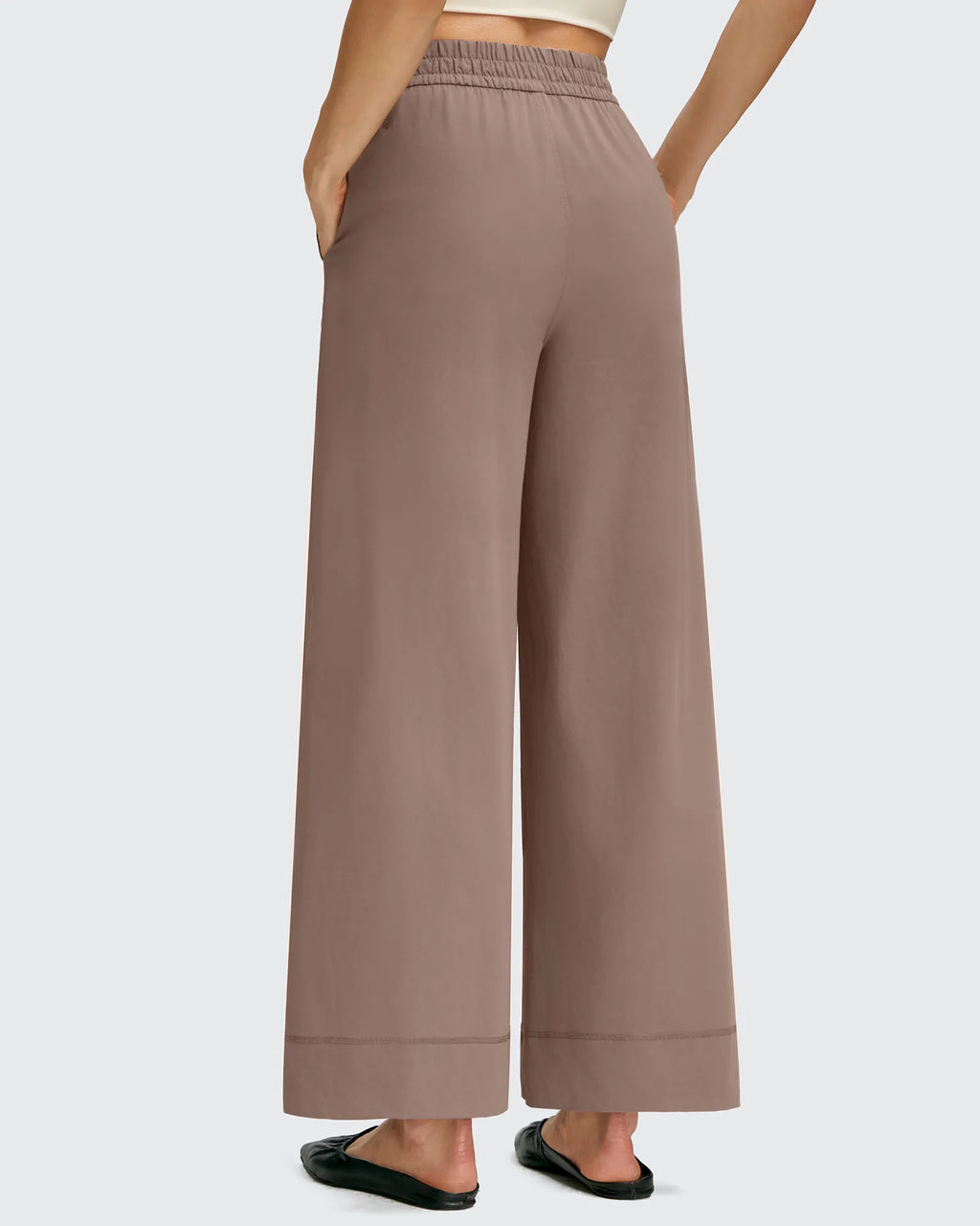Strowen Lightweight Ankle Splits Wide Leg Ankle Pants