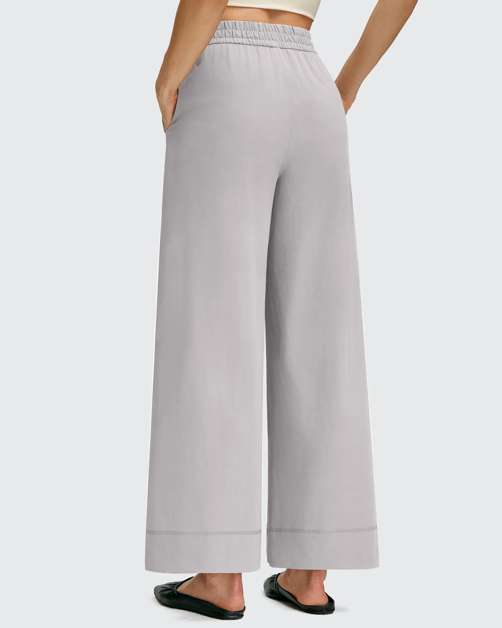 Strowen Lightweight Ankle Splits Wide Leg Ankle Pants