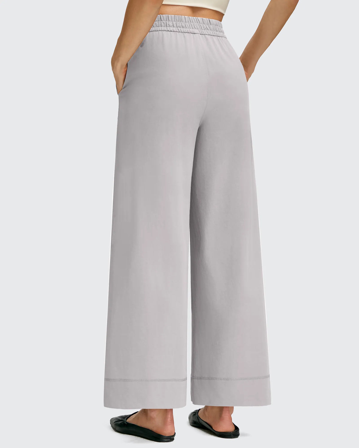 Strowen Lightweight Ankle Splits Wide Leg Ankle Pants