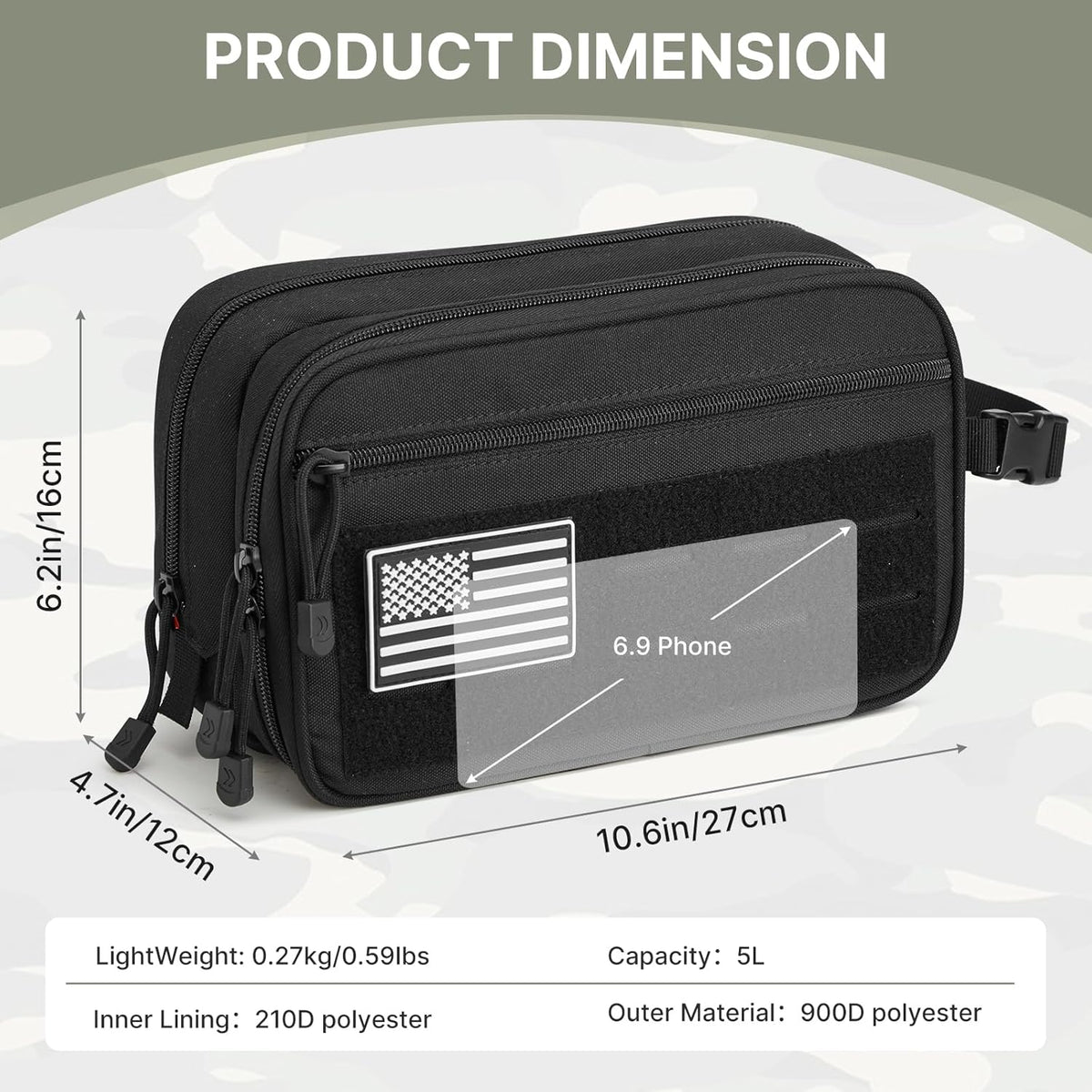 Toiletry Bag for Men, Travel Toiletry Organizer