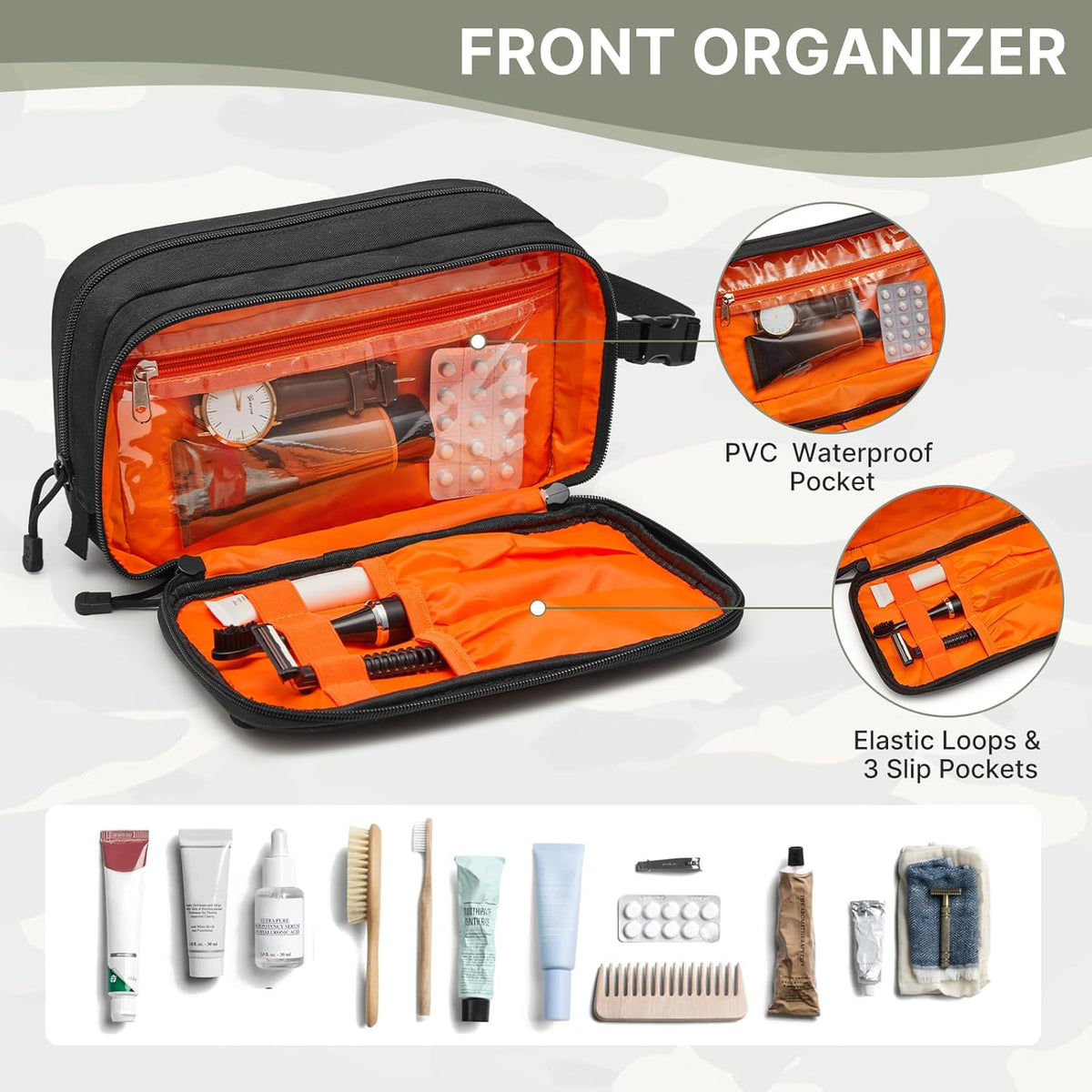 Toiletry Bag for Men, Travel Toiletry Organizer