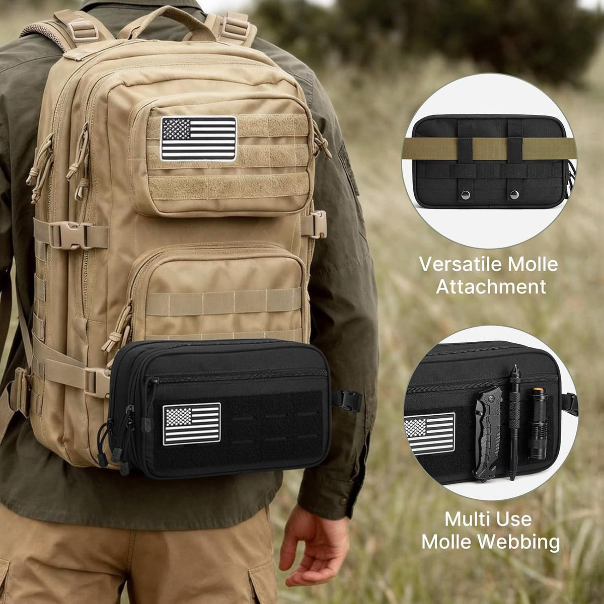 Toiletry Bag for Men, Travel Toiletry Organizer