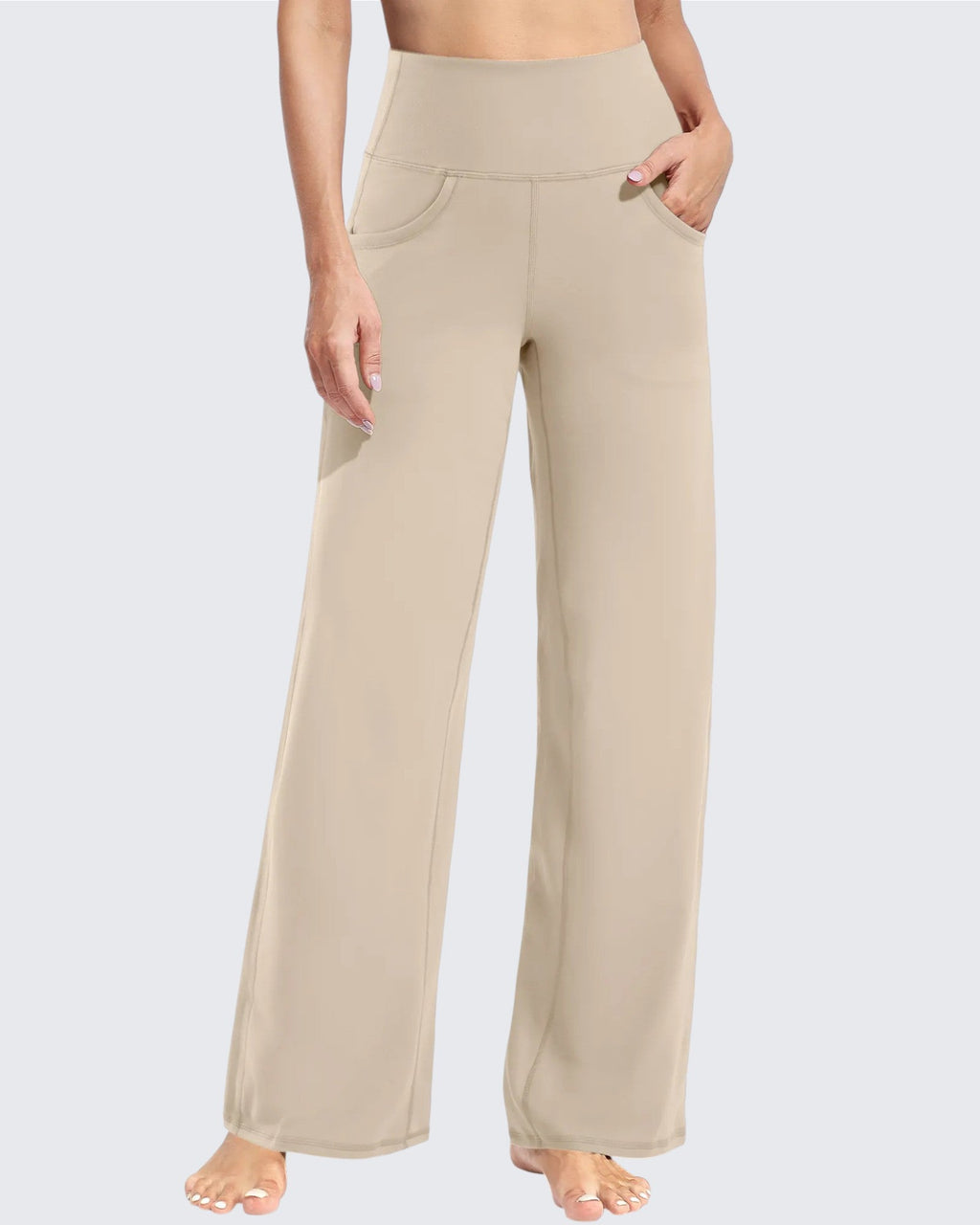 Wide Leg Pants Woman Yoga Pants with Pockets Regular