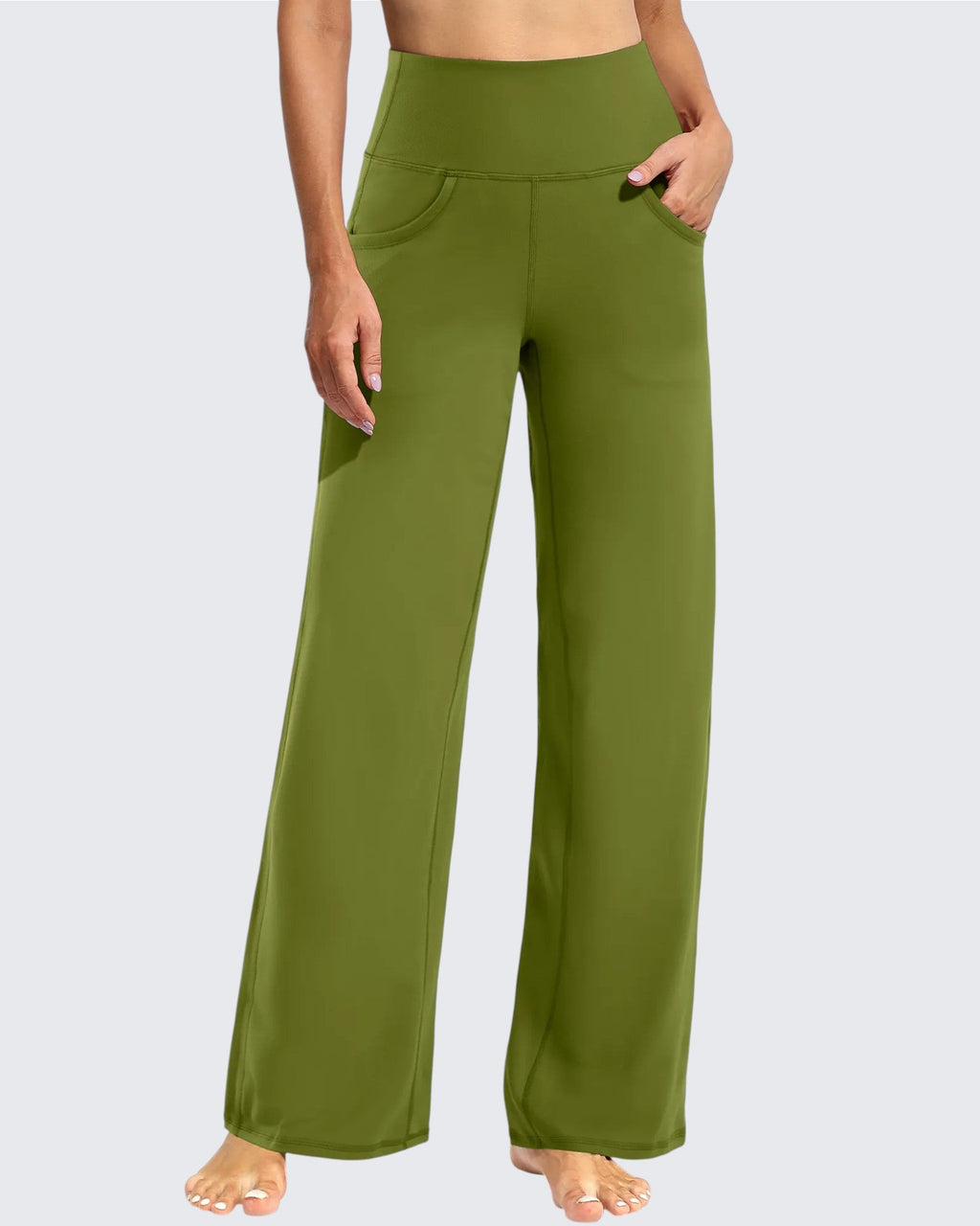 Wide Leg Pants Woman Yoga Pants with Pockets Petite