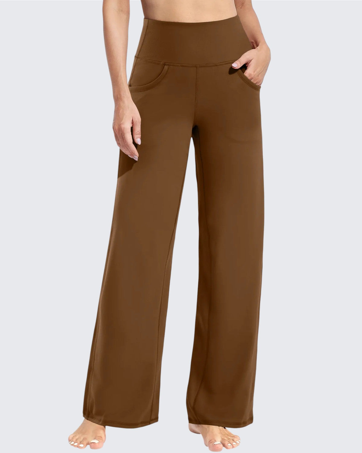 Wide Leg Pants Woman Yoga Pants with Pockets Petite