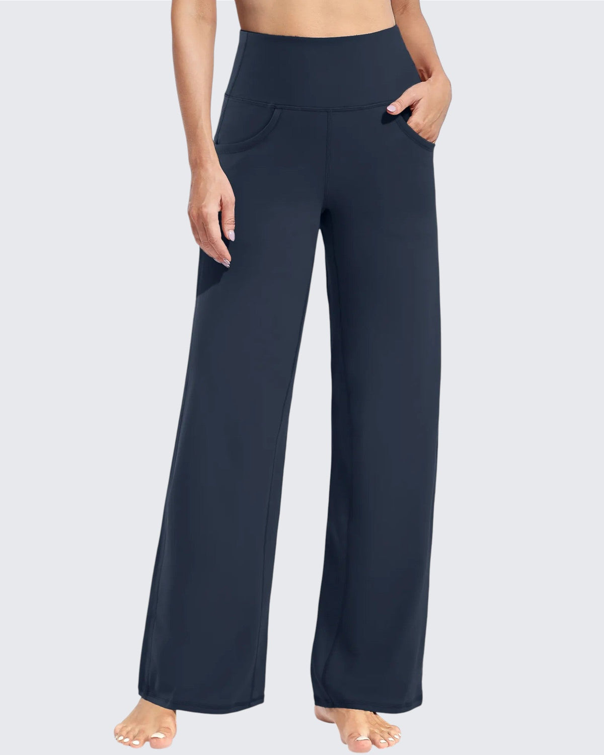 Wide Leg Pants Woman Yoga Pants with Pockets Petite