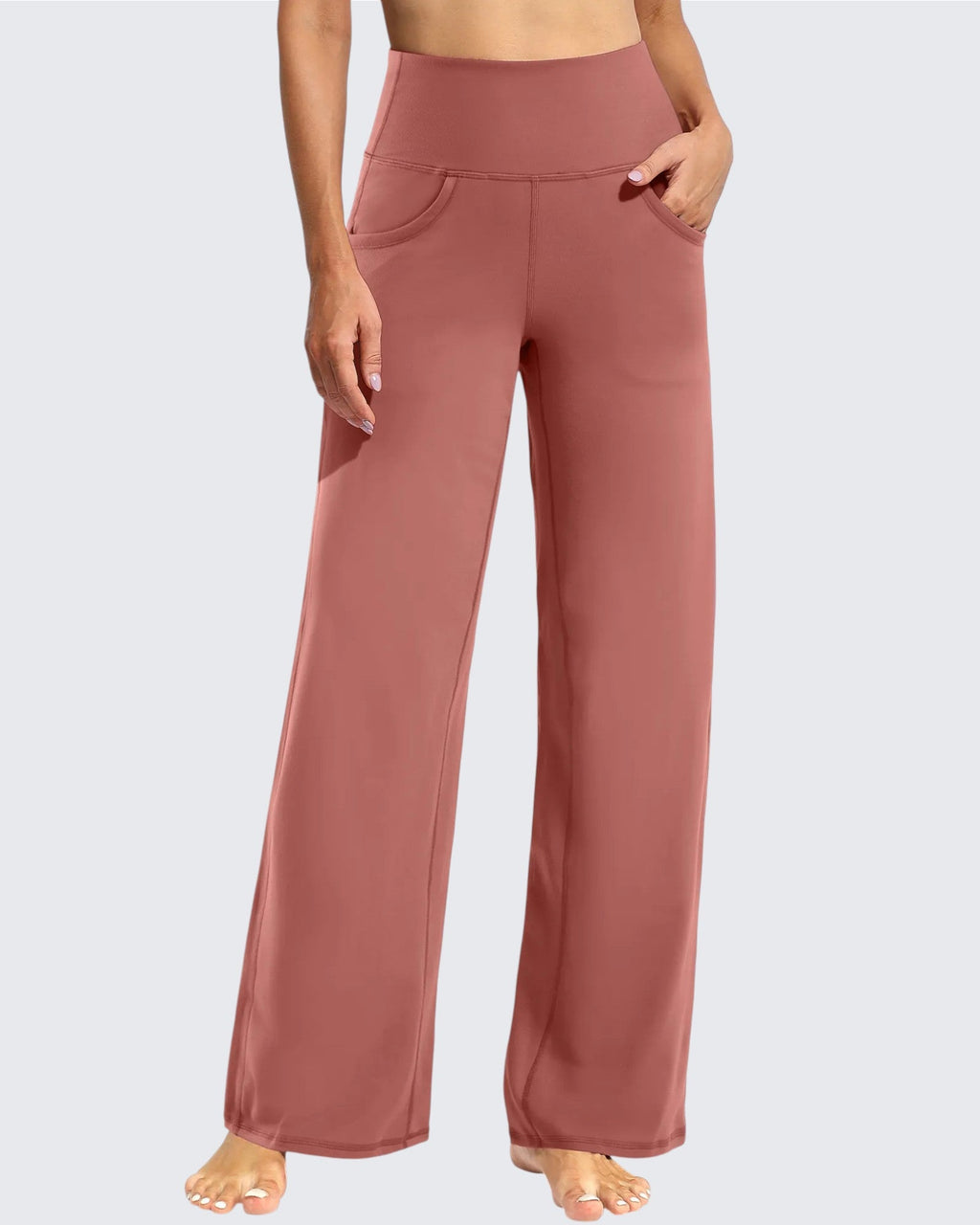 Wide Leg Pants Woman Yoga Pants with Pockets Regular