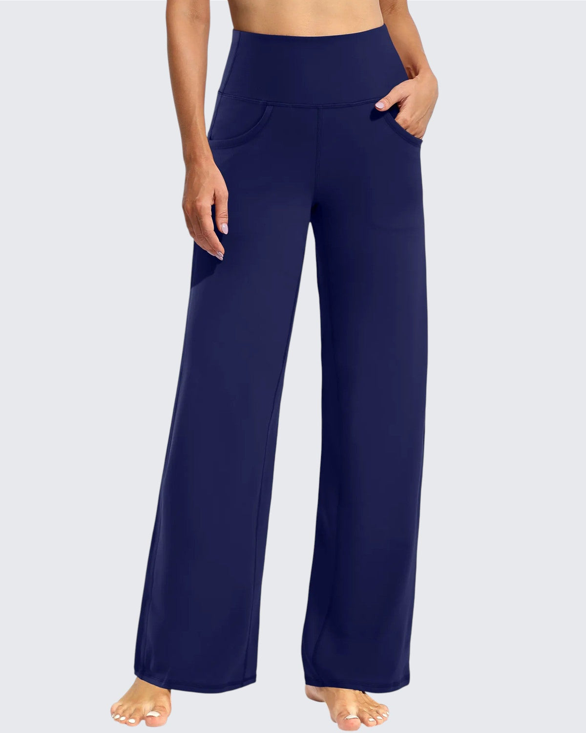 Wide Leg Pants Woman Yoga Pants with Pockets Petite