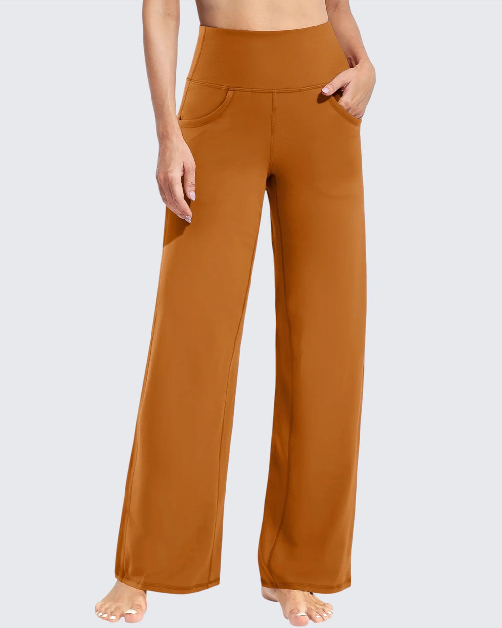 Wide Leg Pants Woman Yoga Pants with Pockets Regular