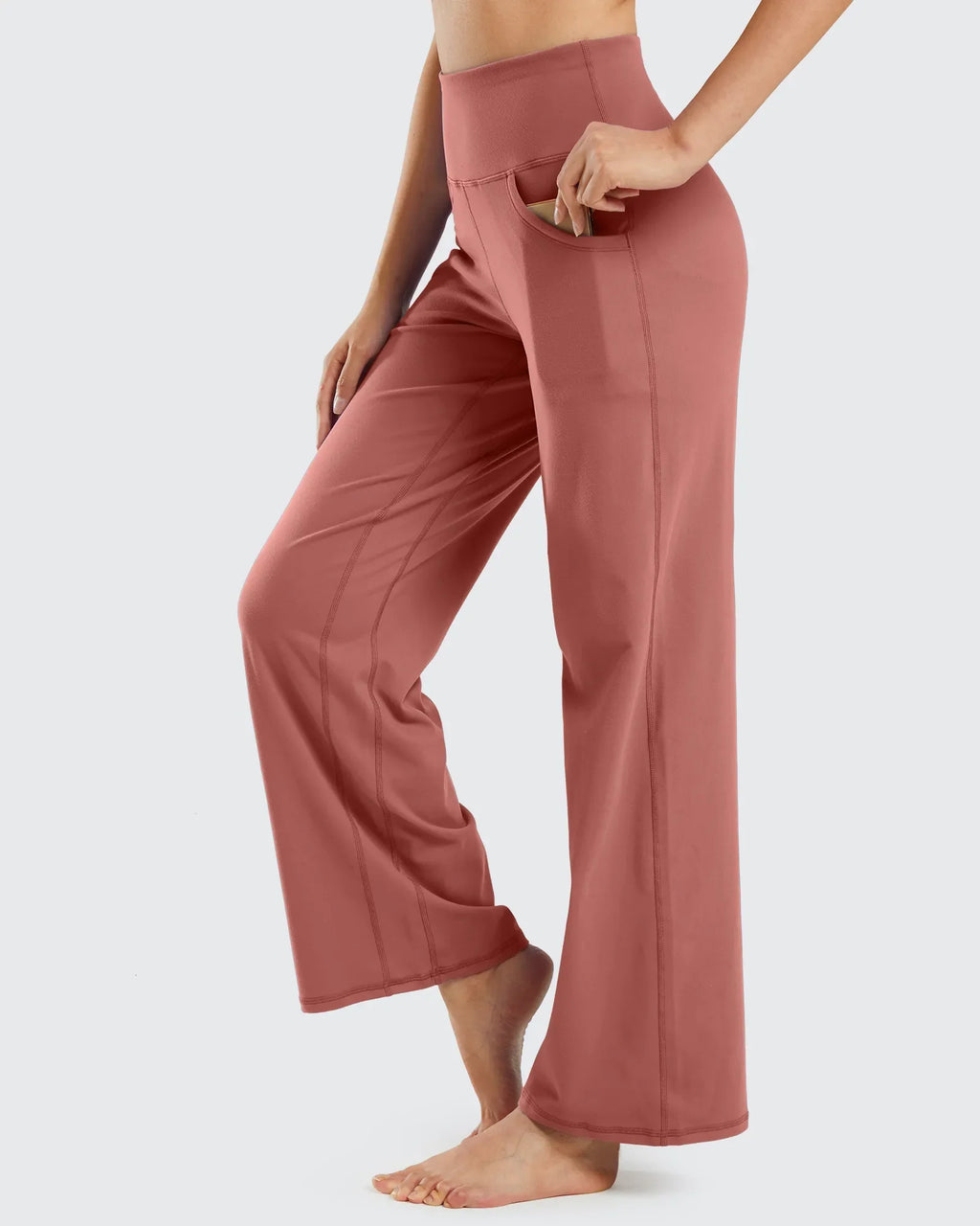 Wide Leg Pants Woman Yoga Pants with Pockets Petite