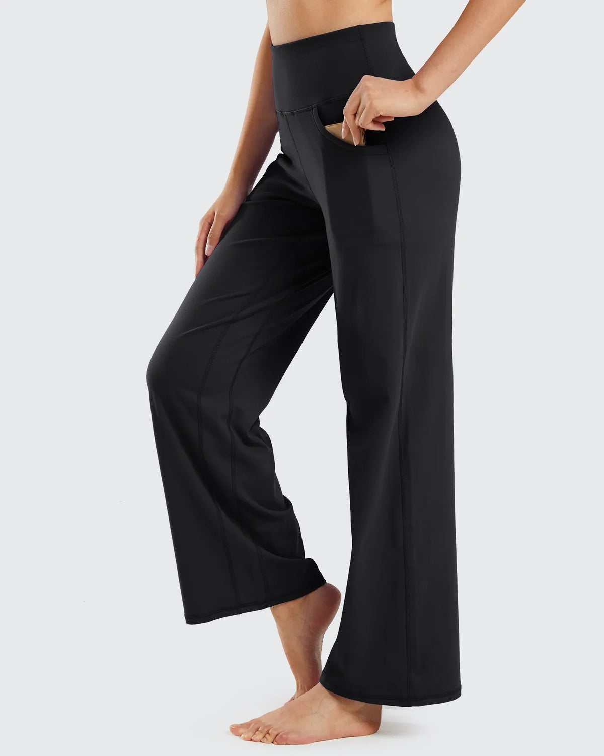 Wide Leg Pants Woman Yoga Pants with Pockets Regular
